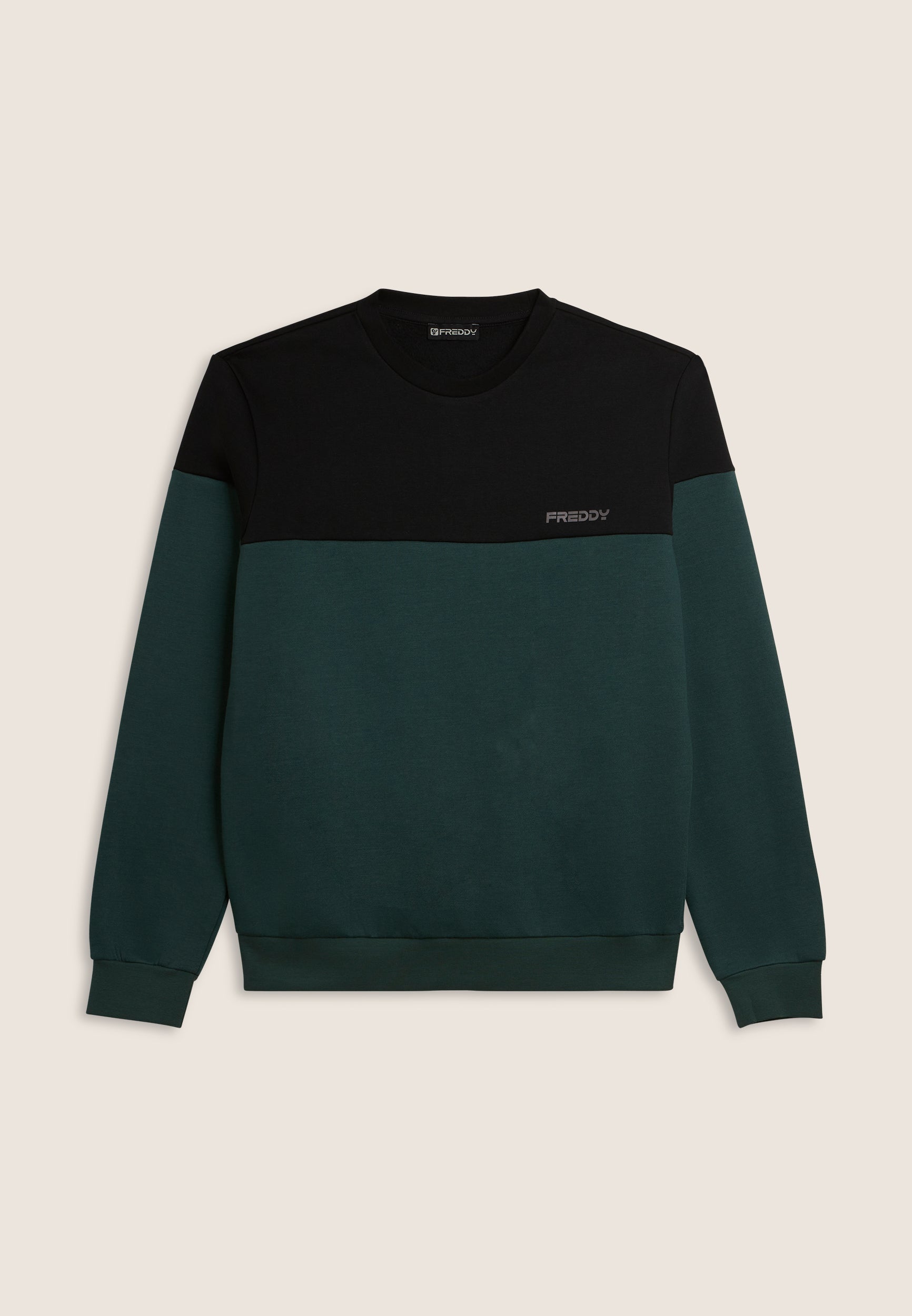 freddy-felpa-girocollo-uomo-colour-block-spalle-a-contrasto image 4