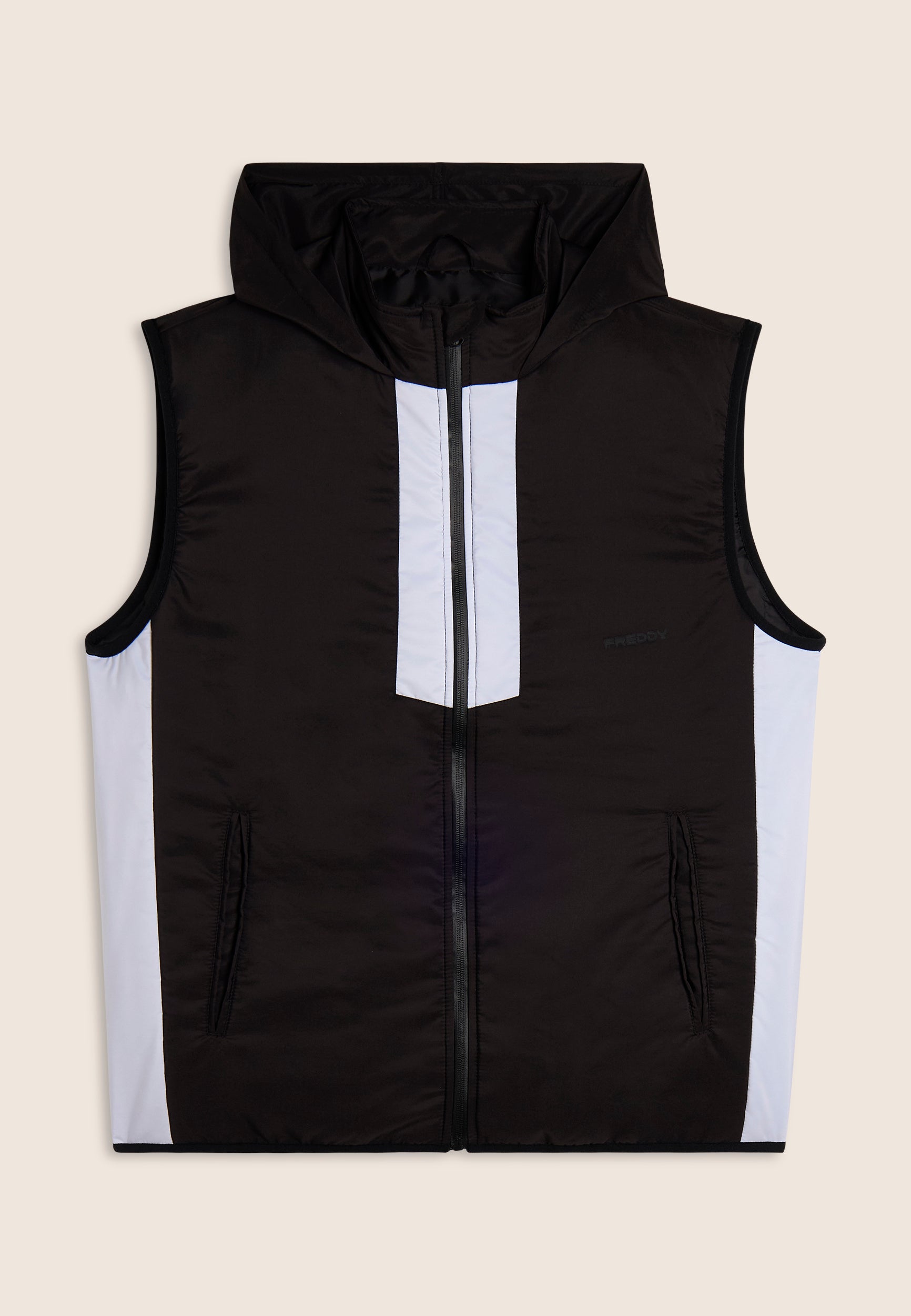 freddy-gilet-imbottito-donna-con-cappuccio-e-zip image 1