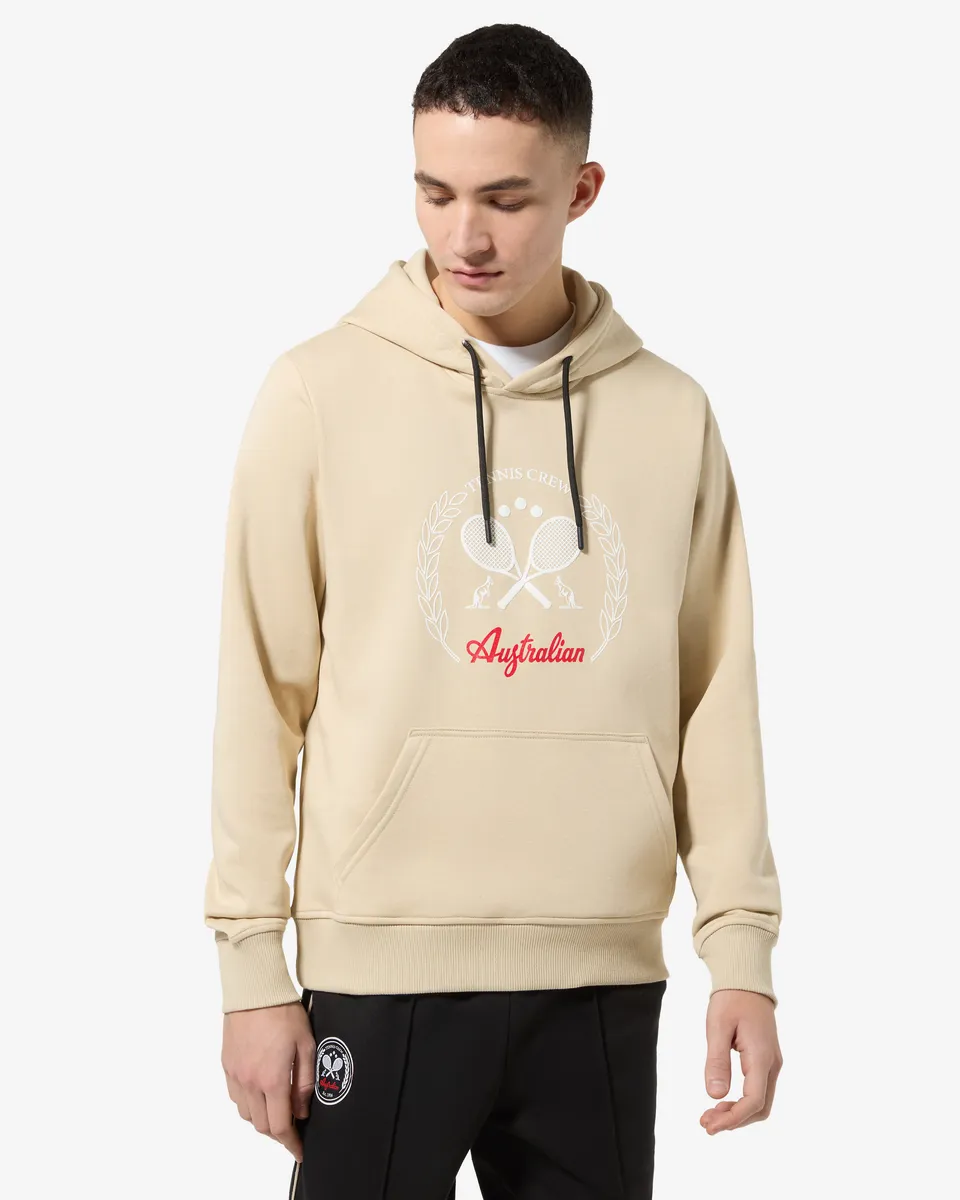australian-tennis-crew-hoodie-sabbia-felpa-con-cappuccio image 1