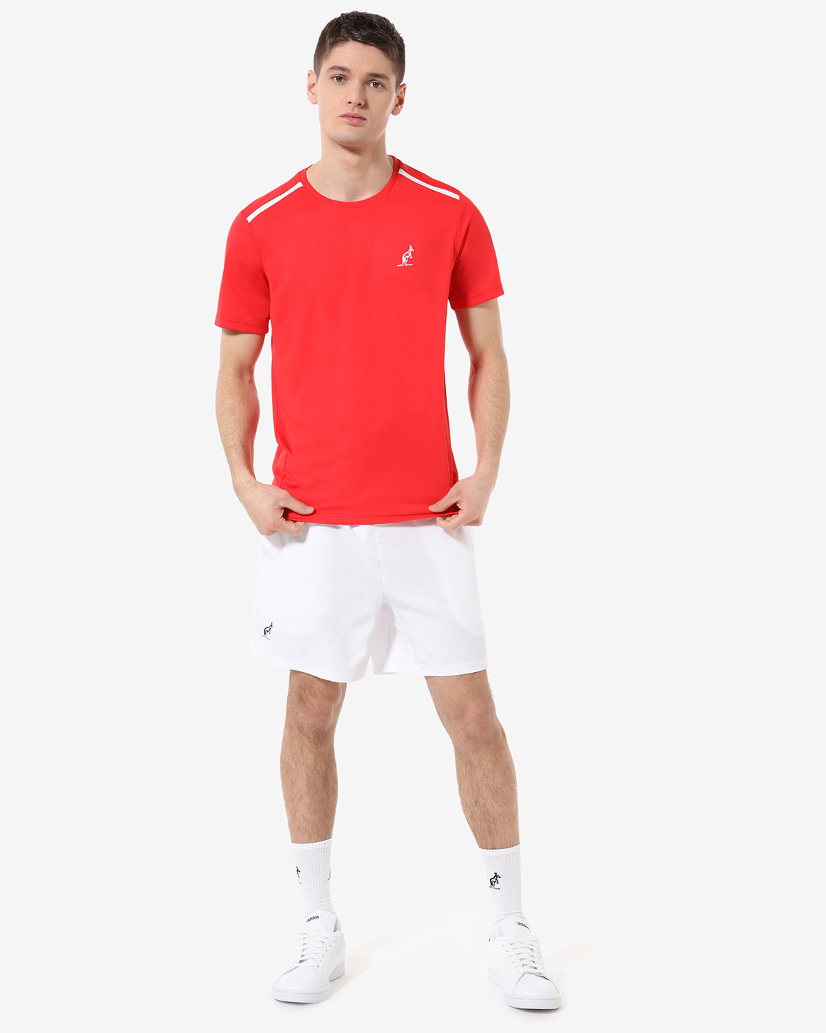 australian-t-shirt-ace-rosso-vivo-maglietta-tecnica-tennis-traspirante image 2