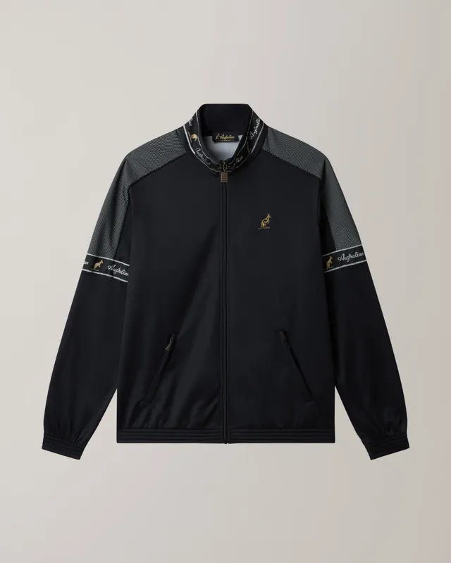 australian-black-tape-track-jacket-giacca-in-acetato-nera image 1