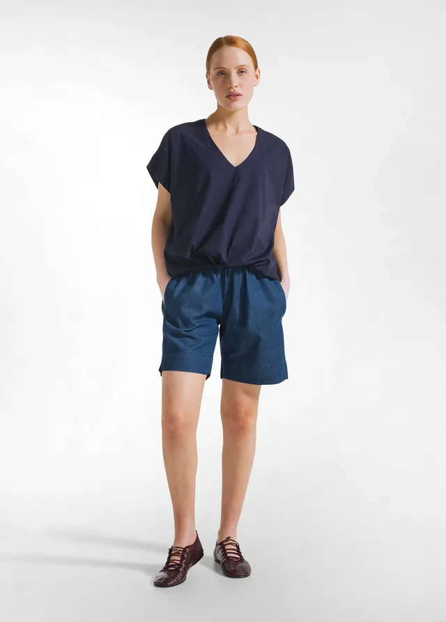 deha-shorts-in-denim-lyocell-blu-d42575 image 1