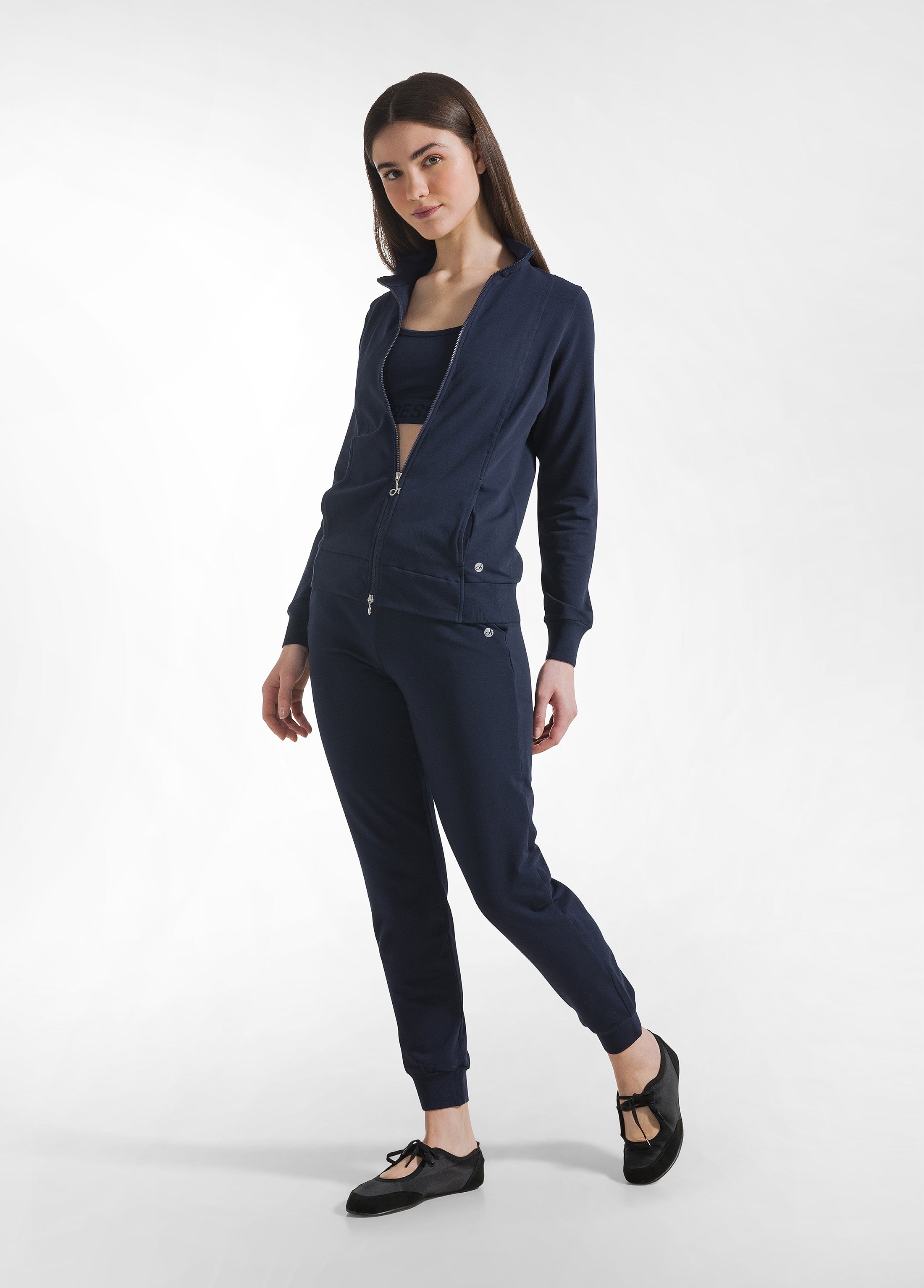 deha-jogger-con-polsino-in-felpa-leggera-blu image 1