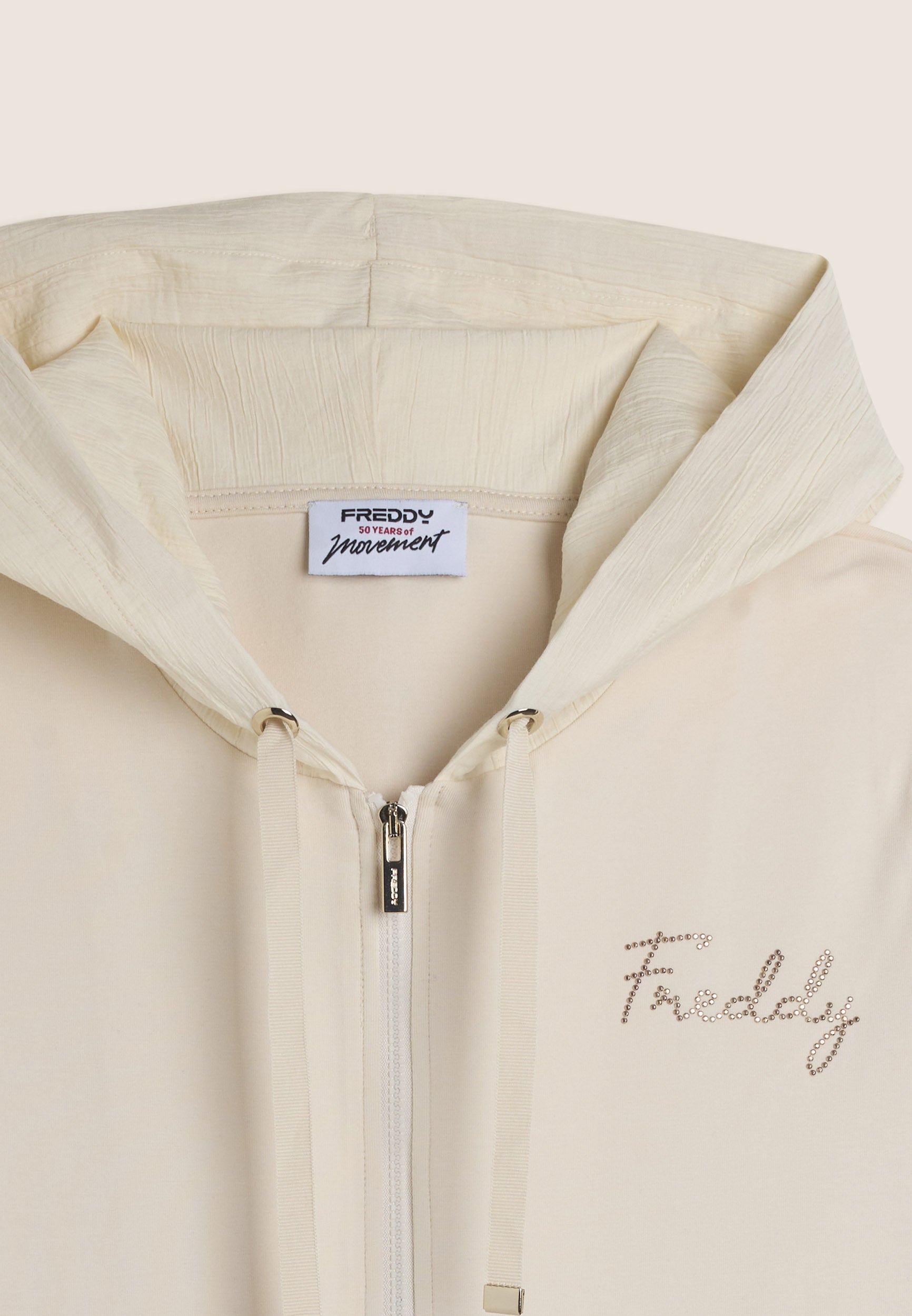 freddy-zip-con-cappuccio-crinkle-felpa-donna-in-jersey image 8