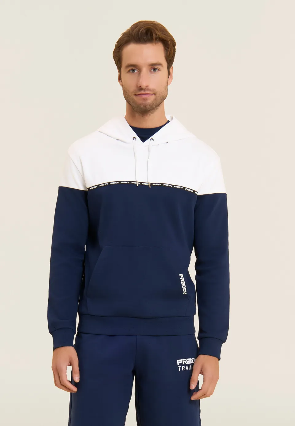 freddy-felpa-colour-block-con-cappuccio-in-interlock-100-cotone-wr-up image 1