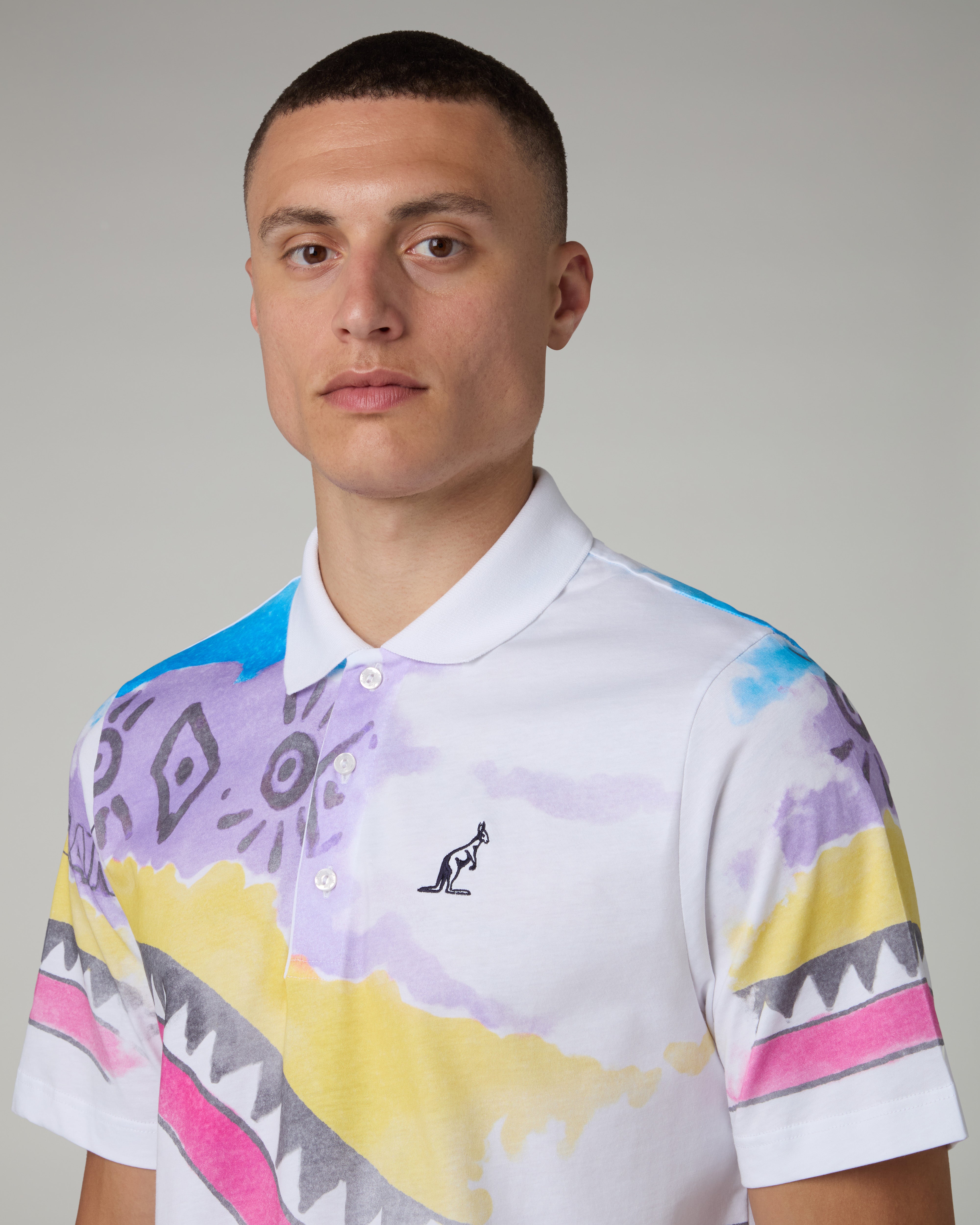 australian-legacy-court-polo-shirt-uomo-all-print-bianco image 4
