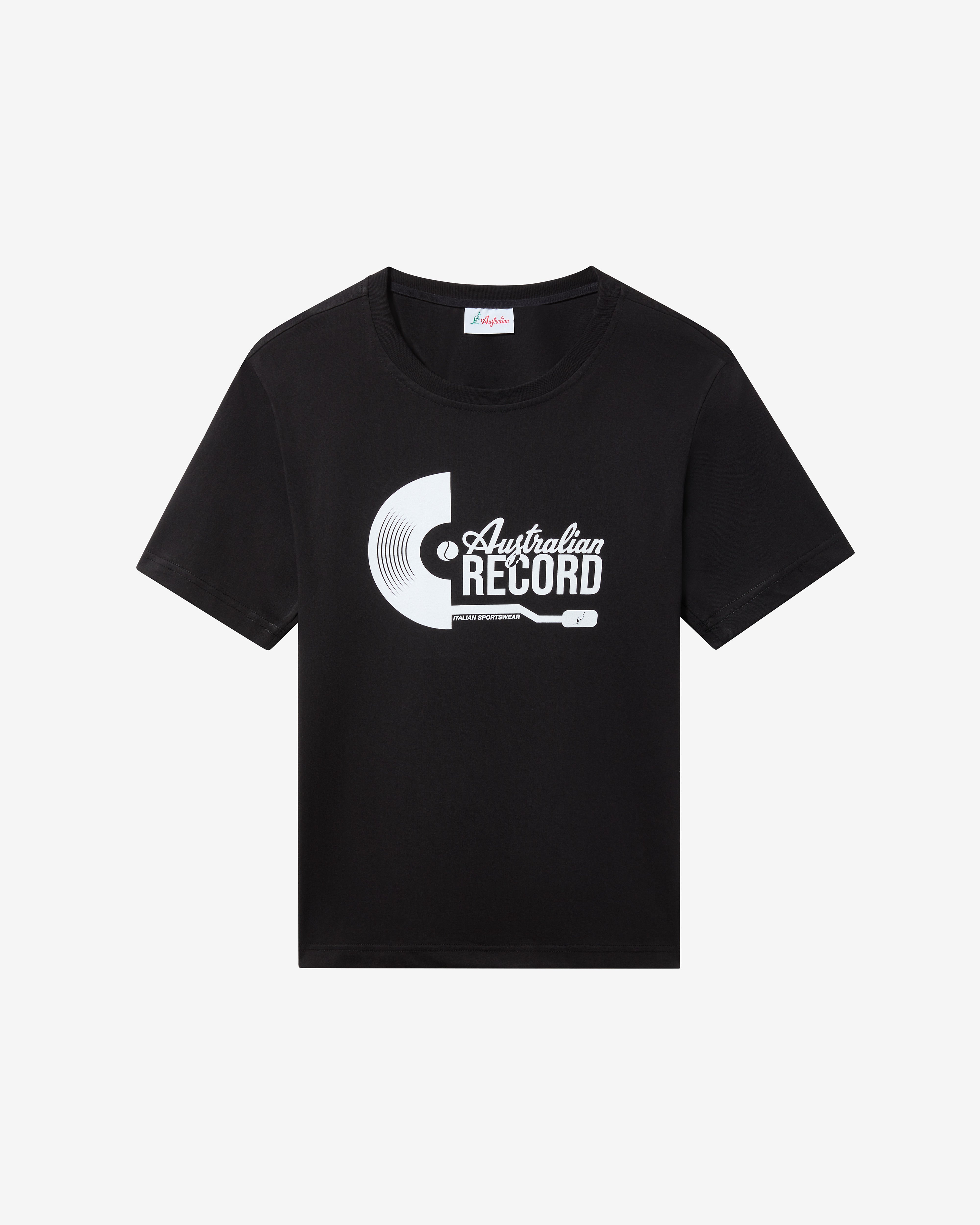australian-record-t-shirt-swuts0057-t-shirt-cotone-nera-regular-fit image 4