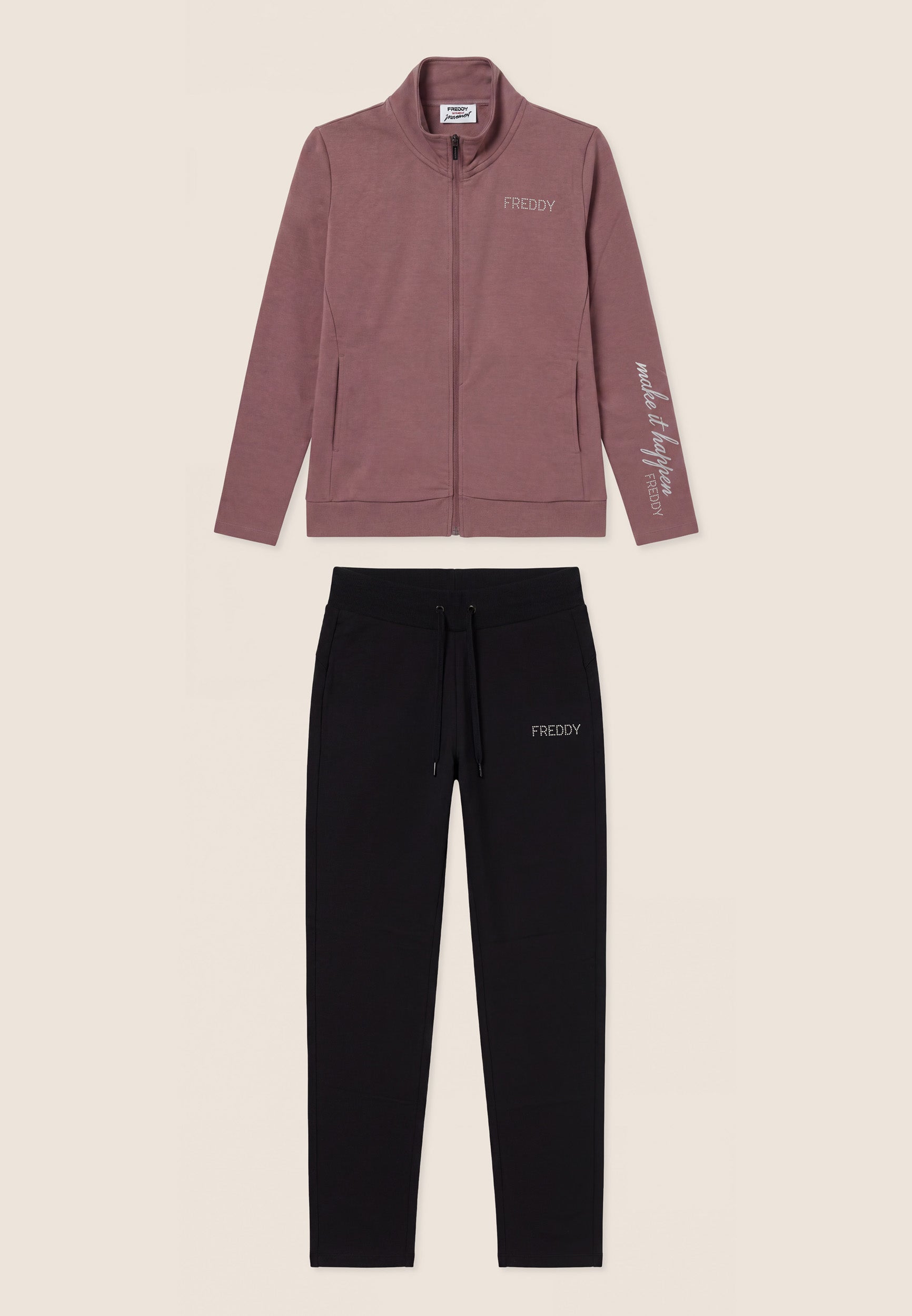 freddy-tuta-sportiva-donna-zip-collo-alto-in-felpa-garzata-misto-cotone image 5