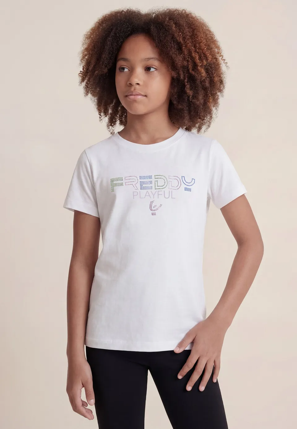 freddy-playful-t-shirt-con-strass-da-bambina-e-ragazza image 1