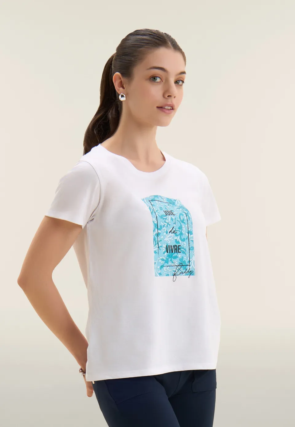freddy-t-shirt-con-stampa-floreale-manica-corta-jersey-cotone-supima image 1