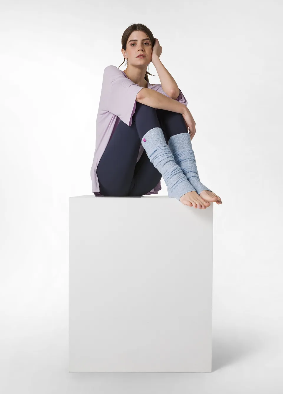deha-scaldamuscoli-in-boucl-blu-100-cm-danza-yoga image 1