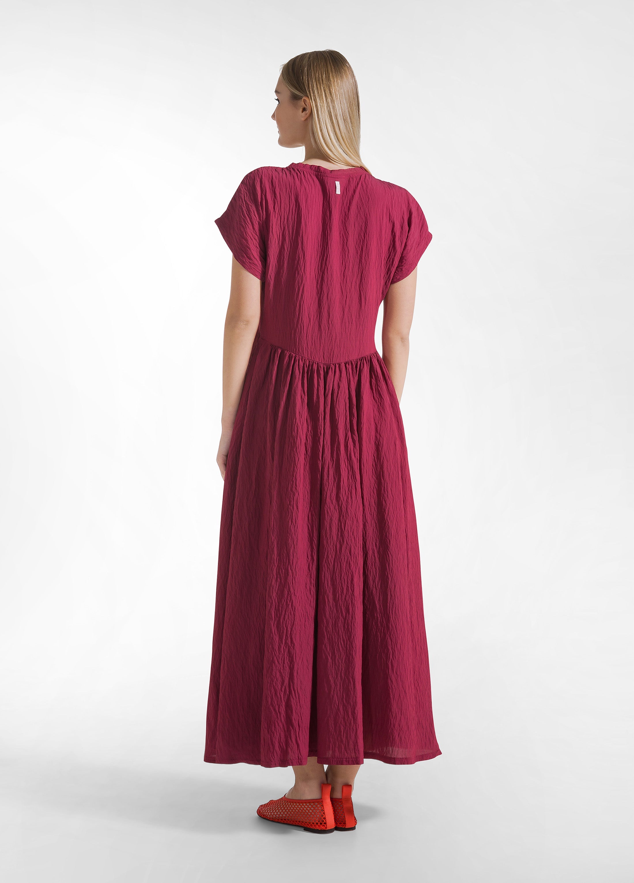 deha-abito-lungo-in-viscosa-crinkle-rosso-abito-estivo-donna image 3