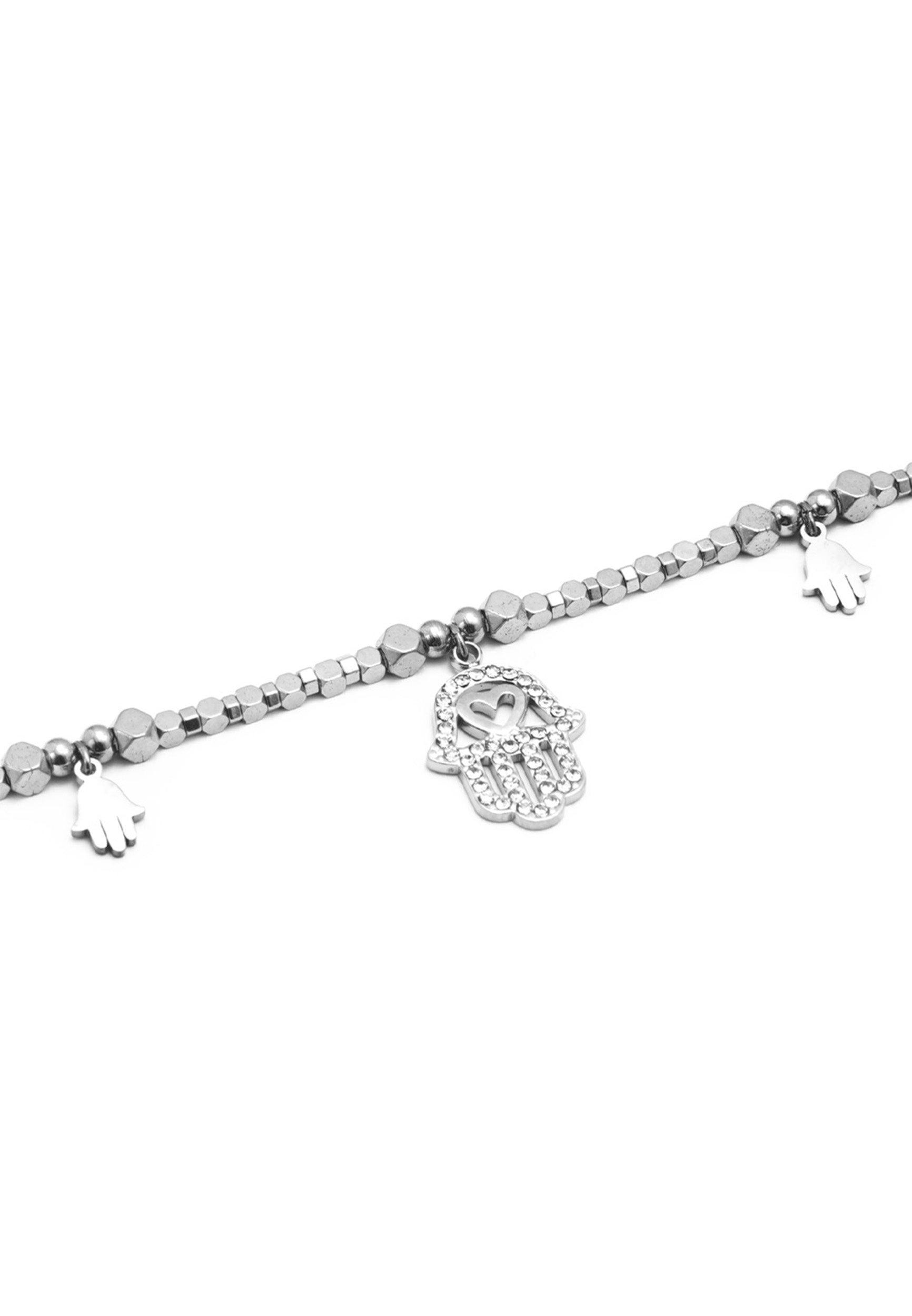 freddy-bracciale-in-acciaio-argentato-mano-di-fatima-con-strass image 2