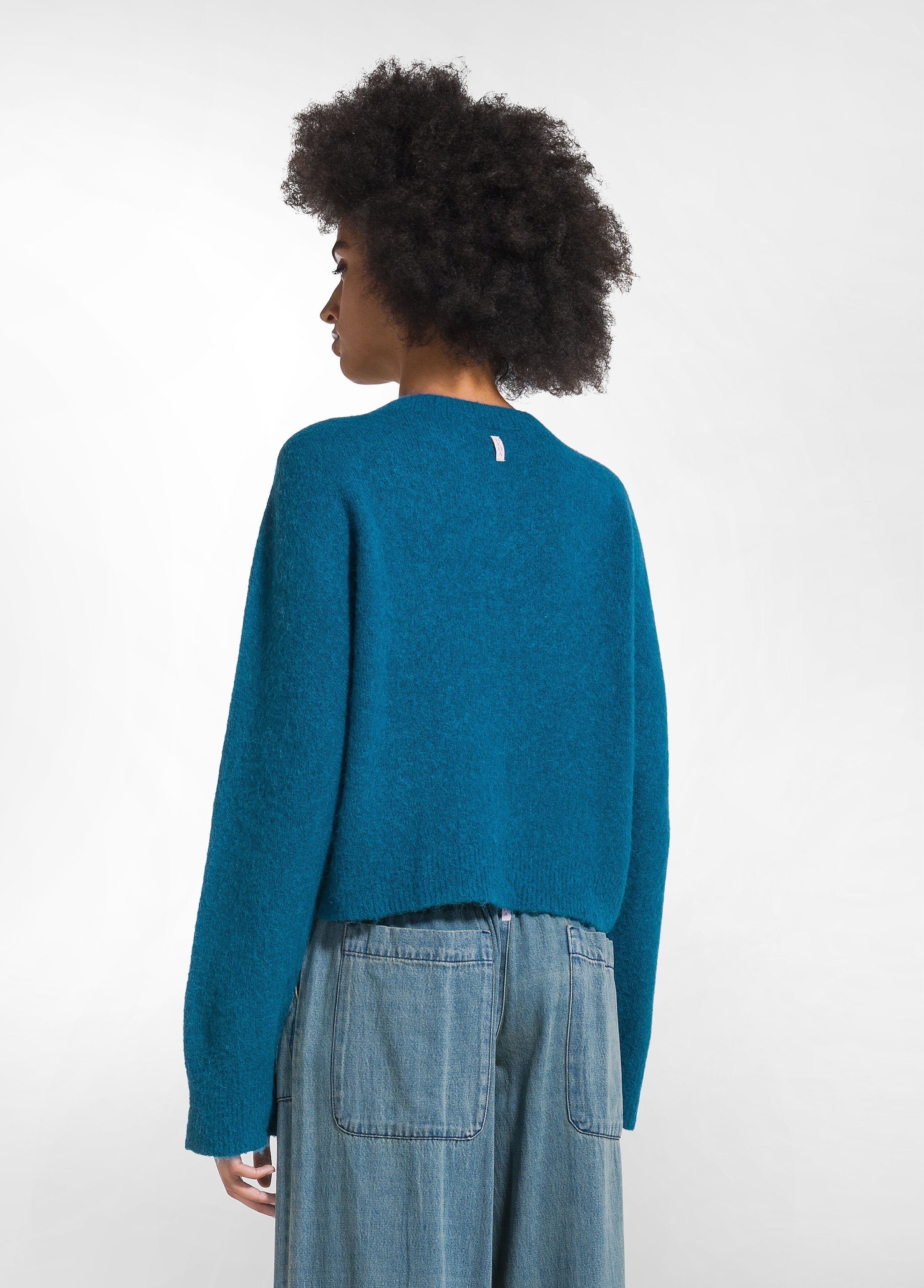 deha-maglione-in-alpaca-a-trecce-verde-vestibilit-corta image 2