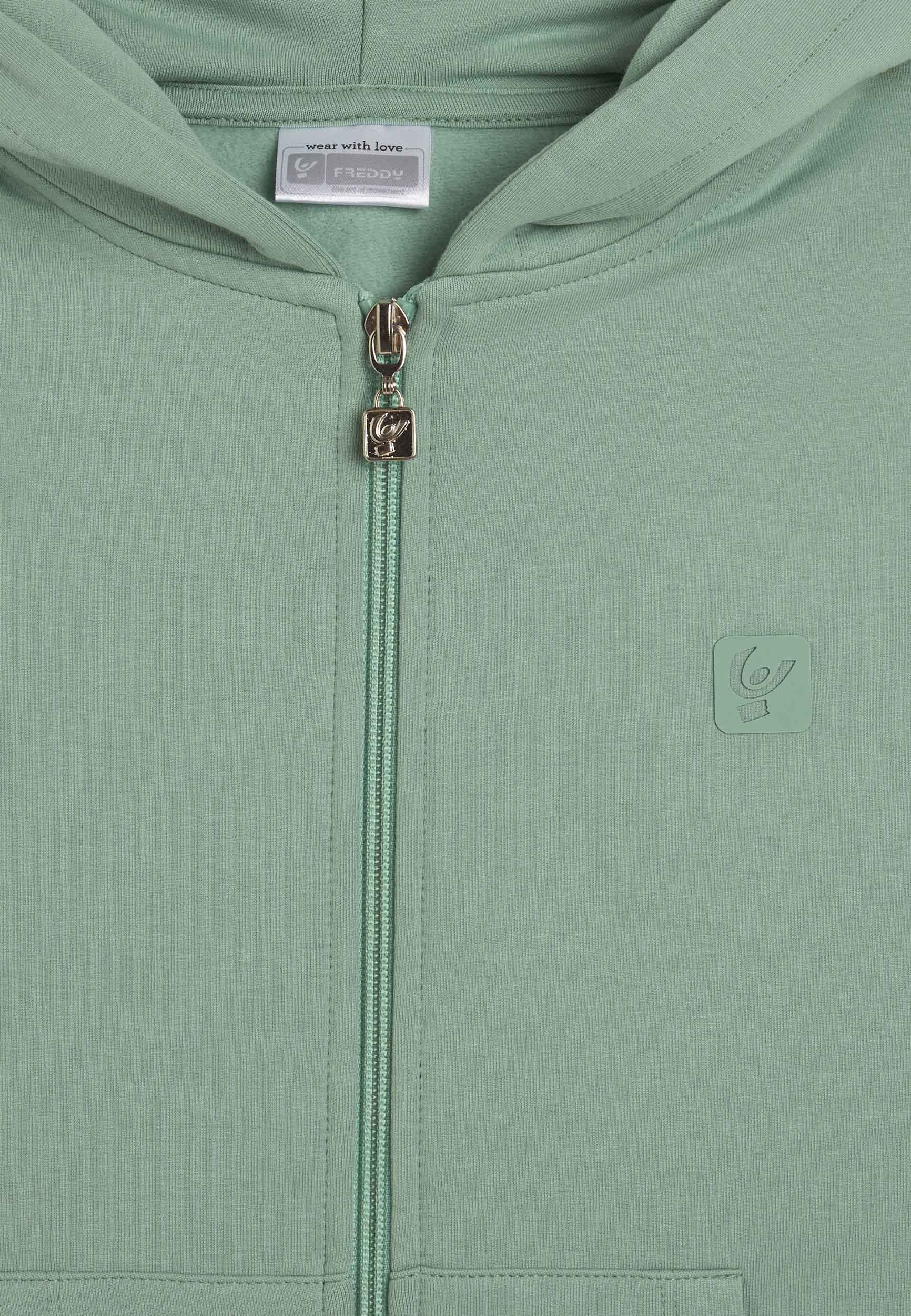 freddy-felpa-junior-full-zip-con-cappuccio-e-logo-gommato image 3