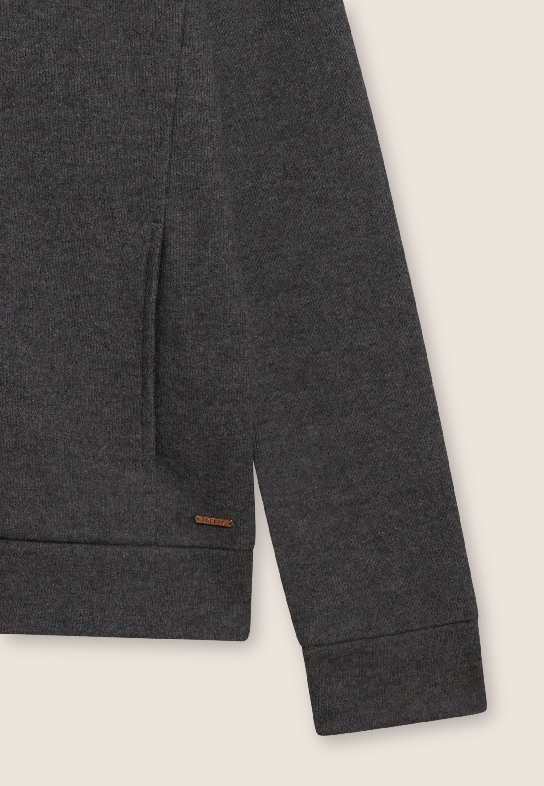 freddy-felpa-donna-full-zip-collo-alto-effetto-tricot image 7
