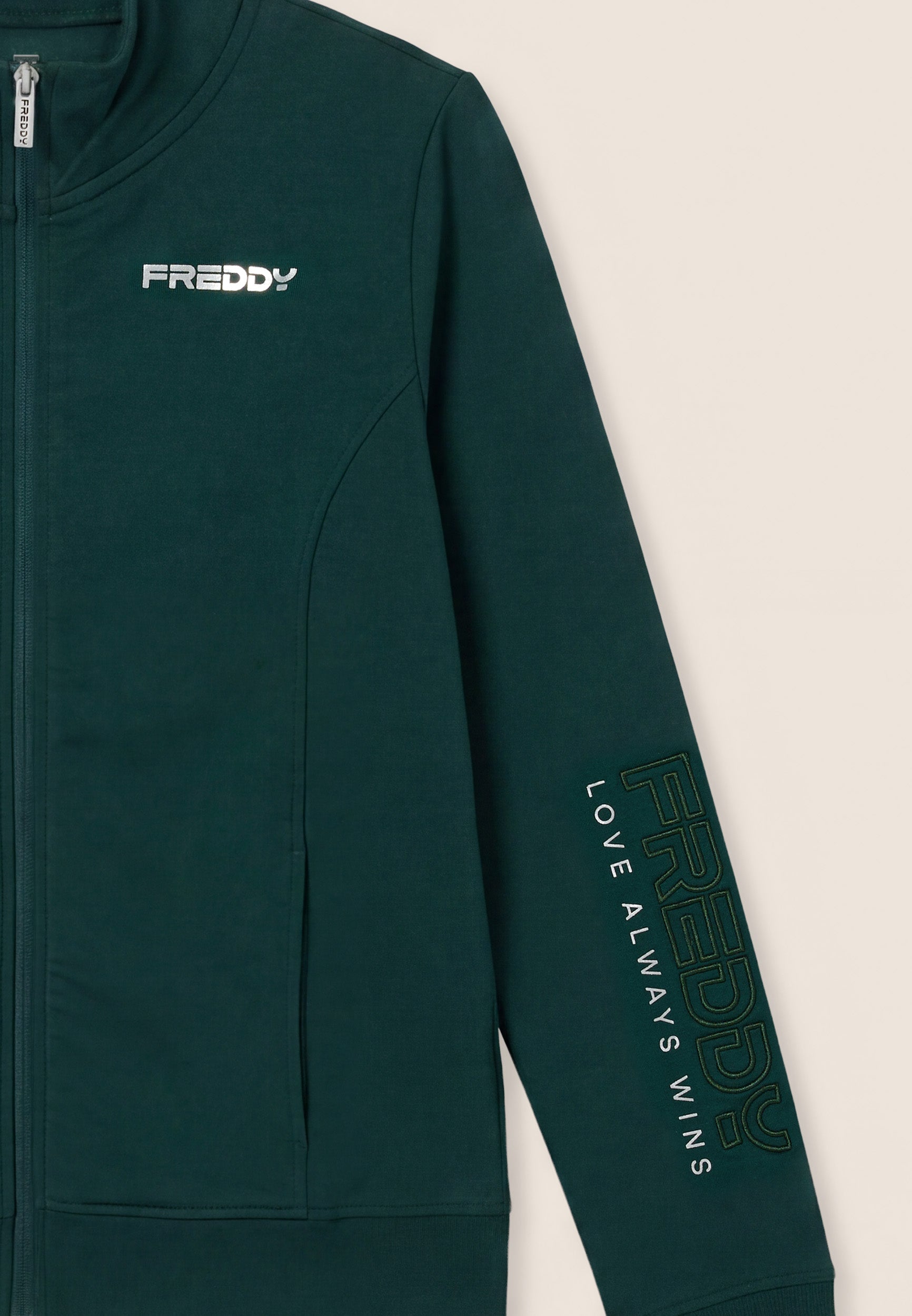 freddy-felpa-regular-zip-collo-alto-logo-ricamato-manica image 3