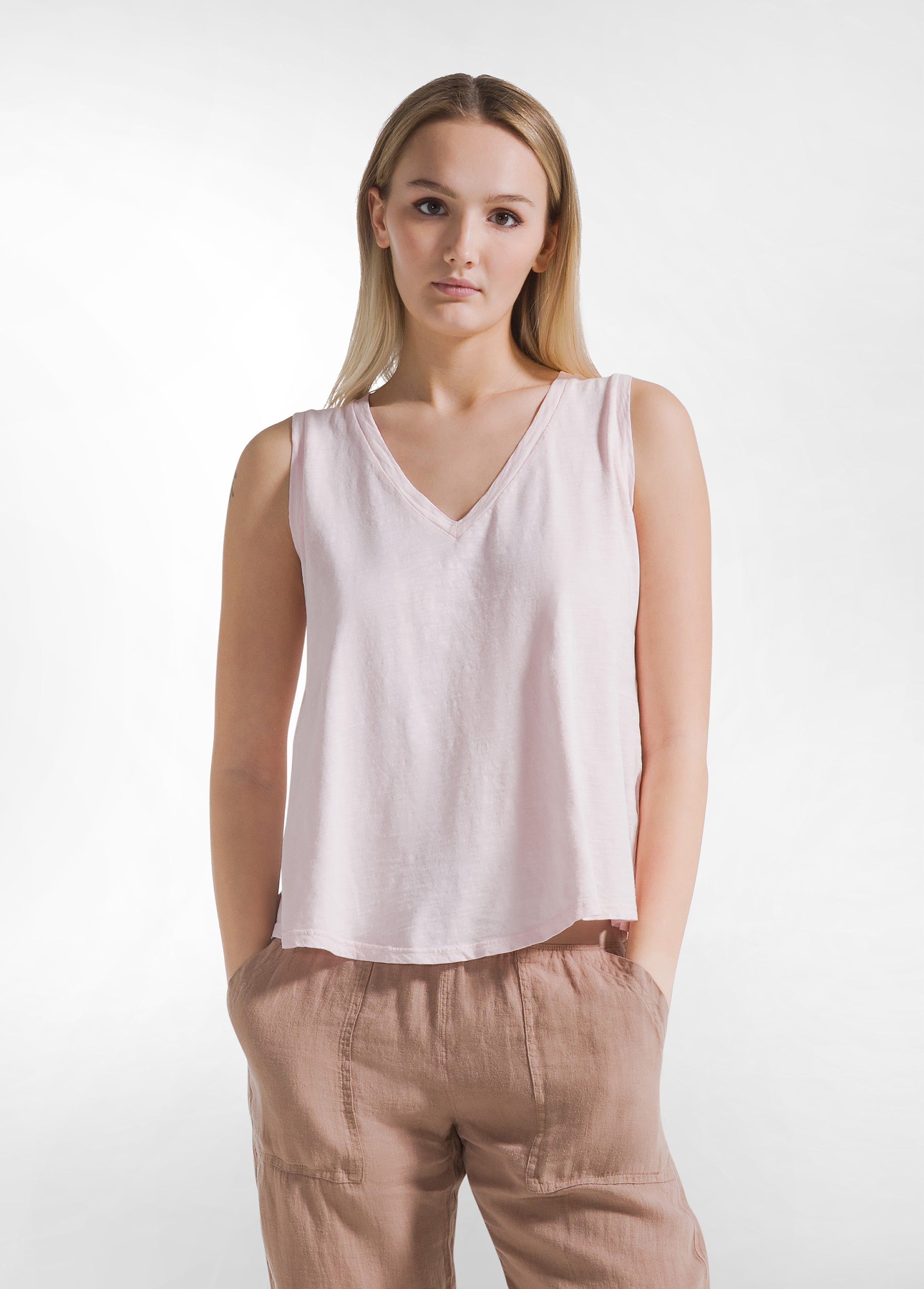 deha-top-fluido-in-jersey-fiammato-rosa-top-leisurewear-in-cotone image 1