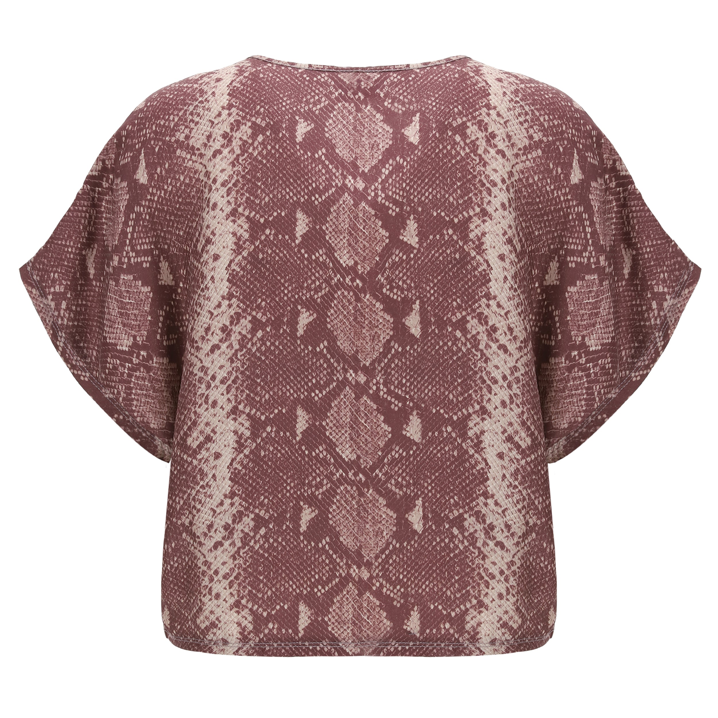 freddy-maglia-ampia-maniche-aleta-stampa-reptile-bordeaux image 3