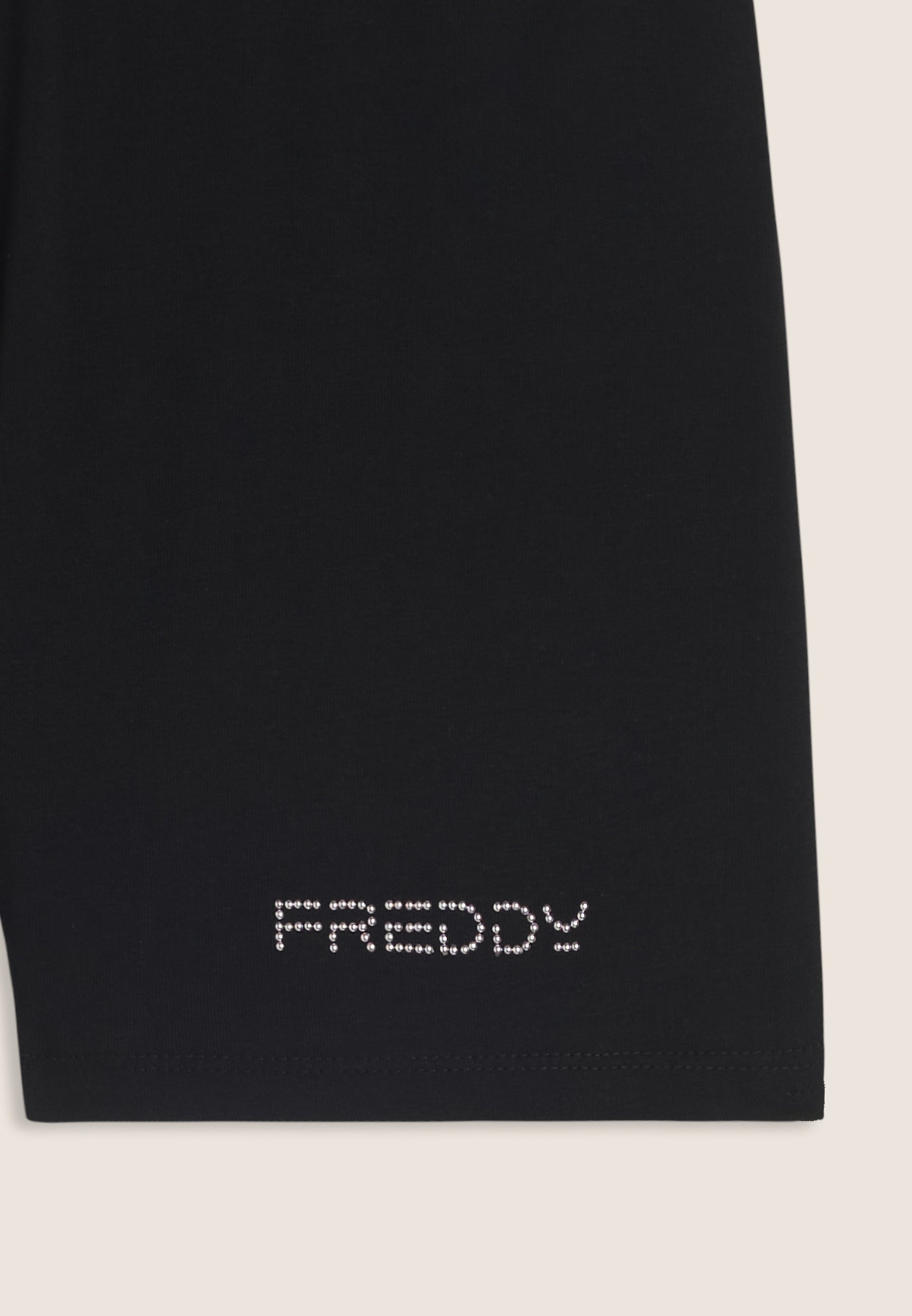 freddy-leggings-short-jersey-pesante-con-logo-perline image 3