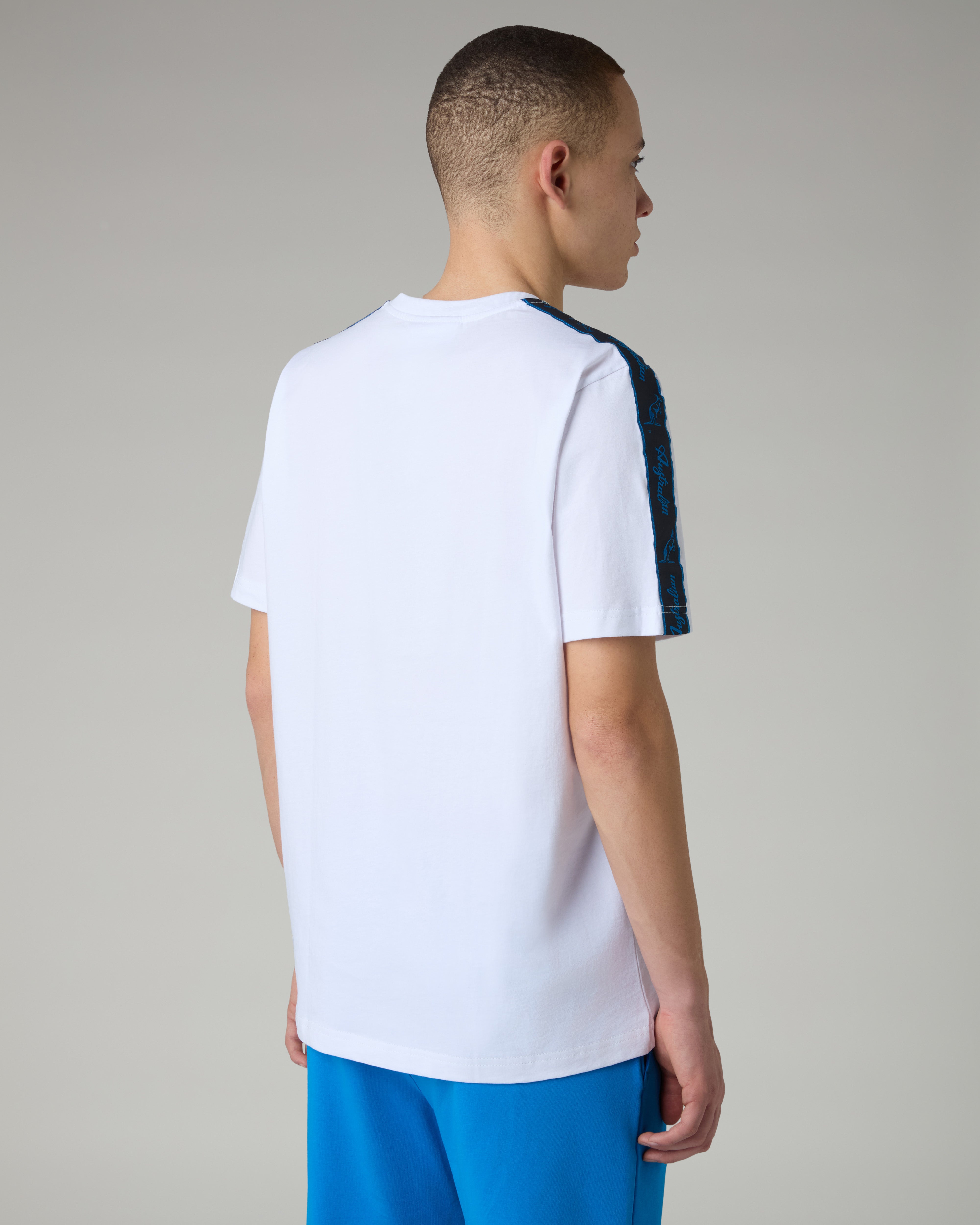 australian-blue-tape-t-shirt-maglia-cotone-bianco-banda-spalle image 3