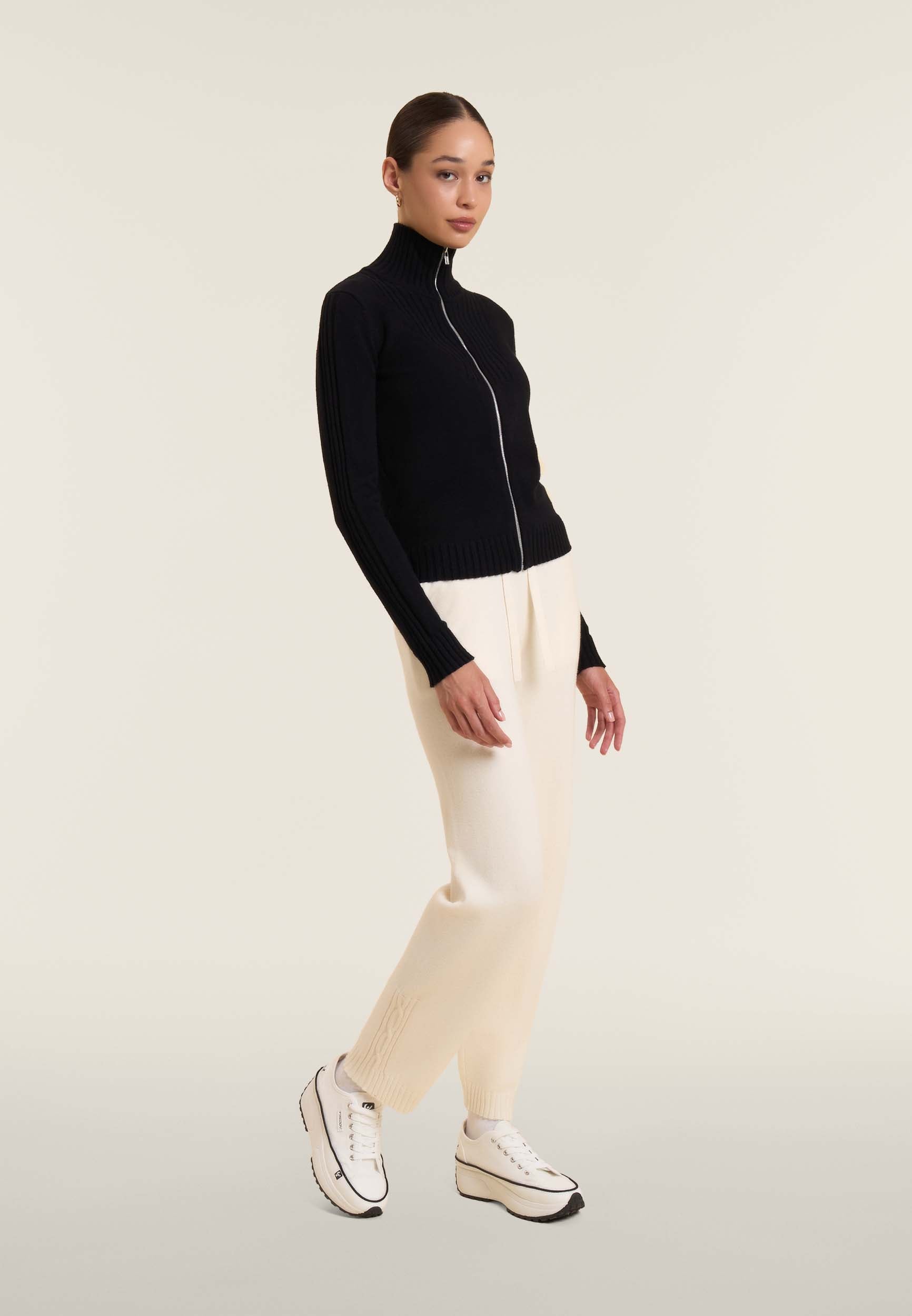 freddy-maglia-collo-a-camicia-slim-fit-con-zip-e-costina image 2