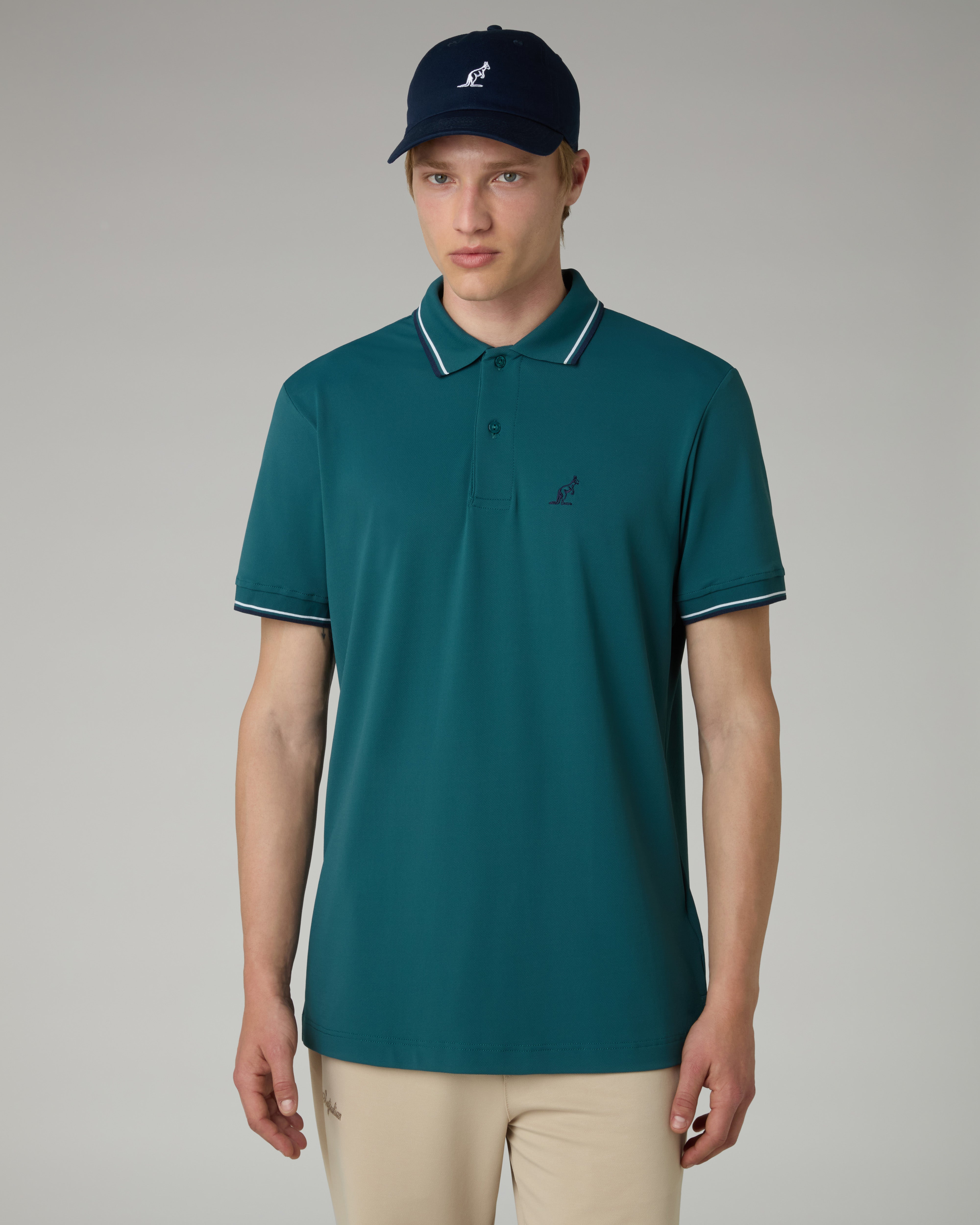 australian-2-stripes-polo-tecnica-in-poliammide-bi-elastica image 1