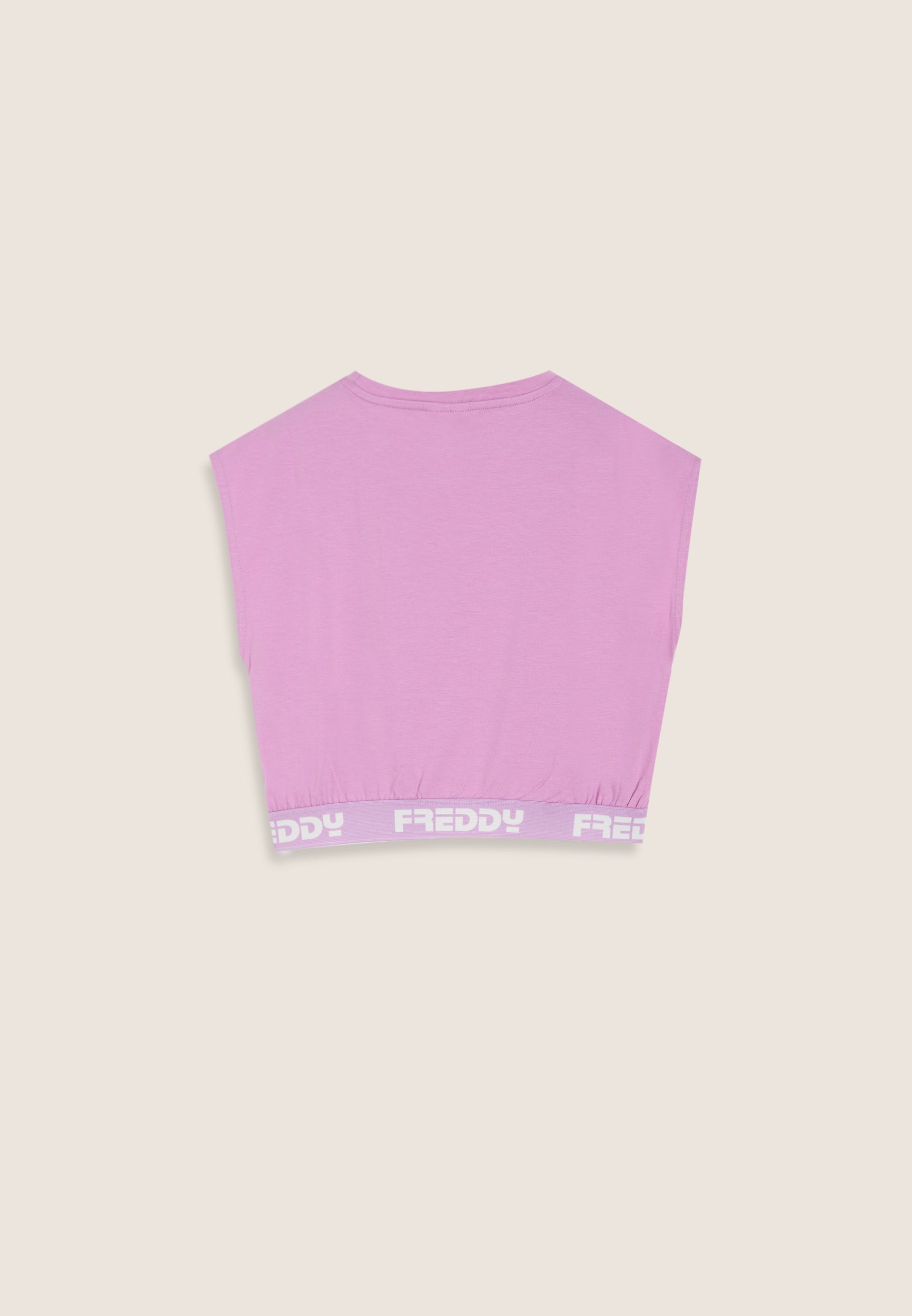 freddy-top-senza-maniche-comfort-fit-cropped-in-cotone-elasticizzato-con-elastic image 8