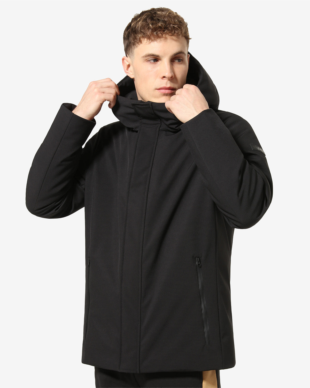 australian-soft-shell-jacket-con-cappuccio-nero image 1