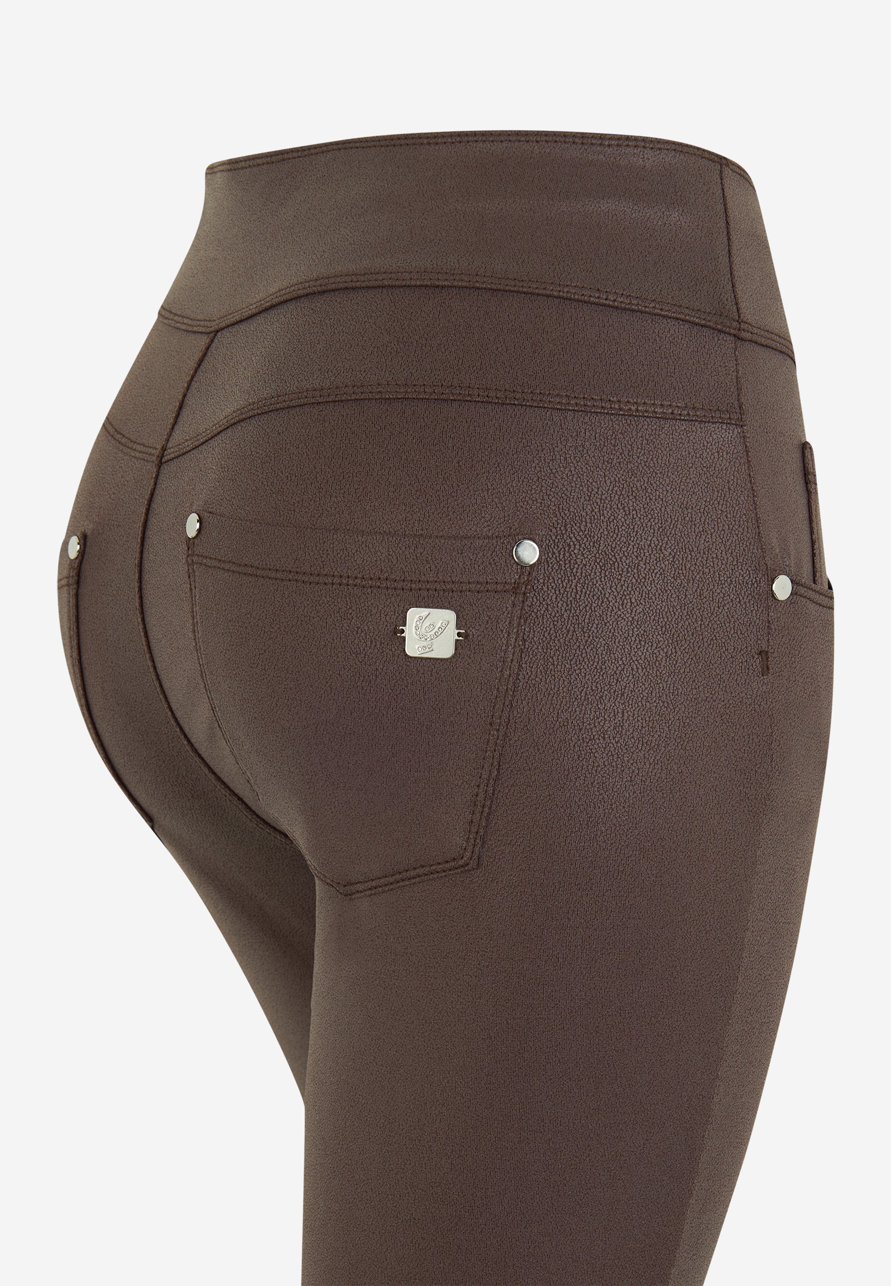 freddy-n-o-w-pantalone-skinny-vita-media-senza-bottoni-in-similpelle image 6