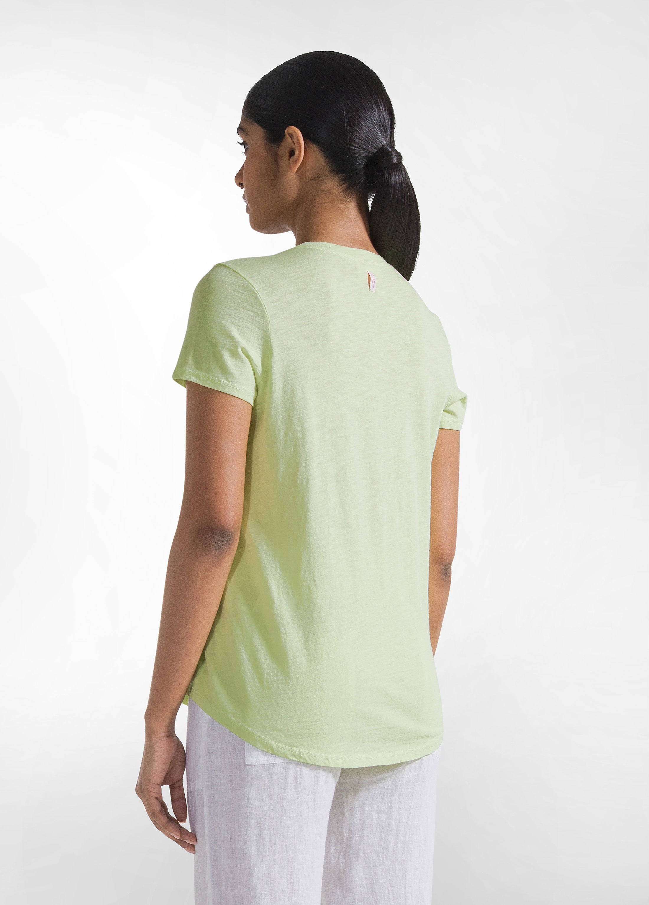 deha-t-shirt-in-cotone-flamm-giallo image 2