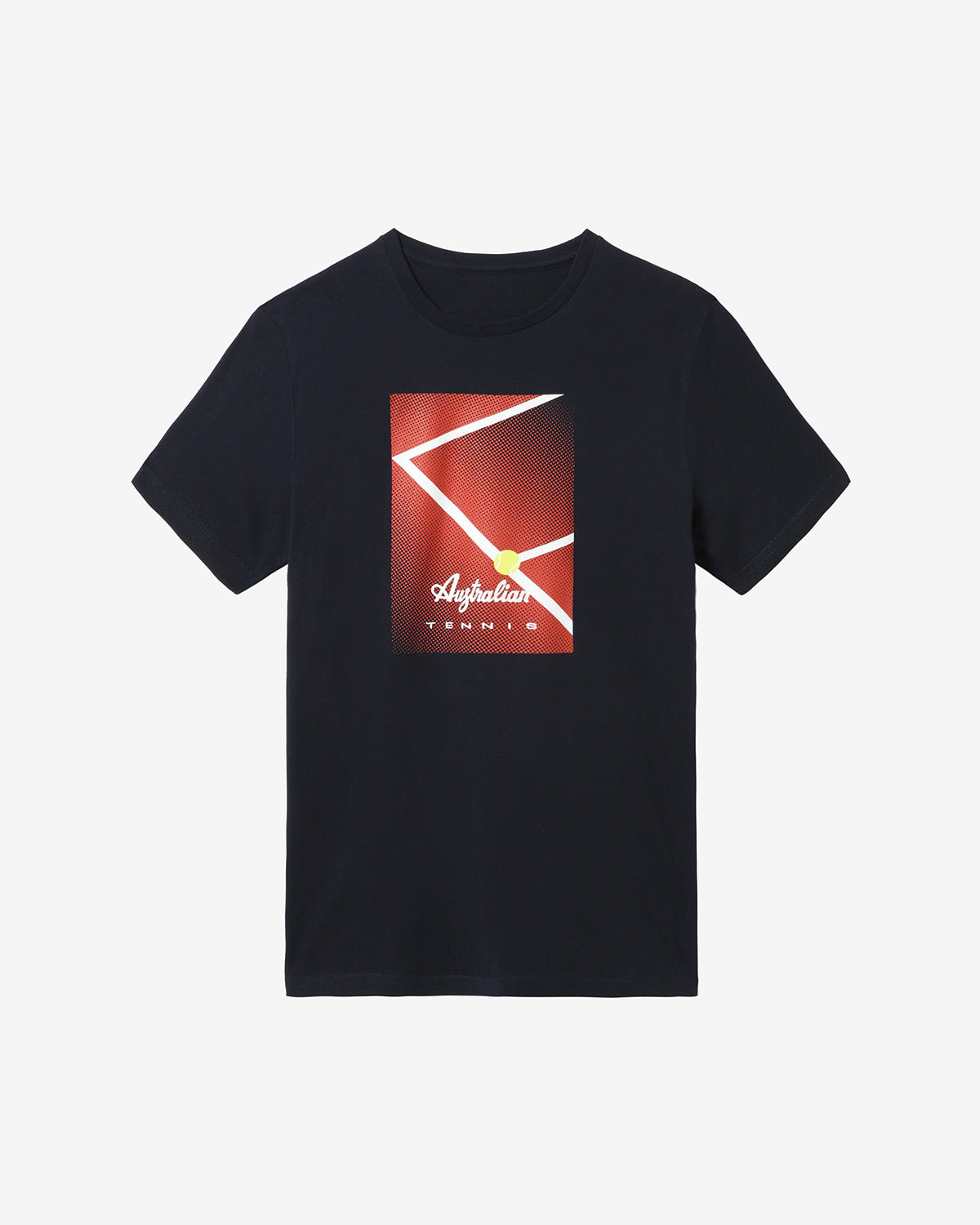 australian-court-t-shirt-tennis-con-stampa-petto-blu-navy image 4