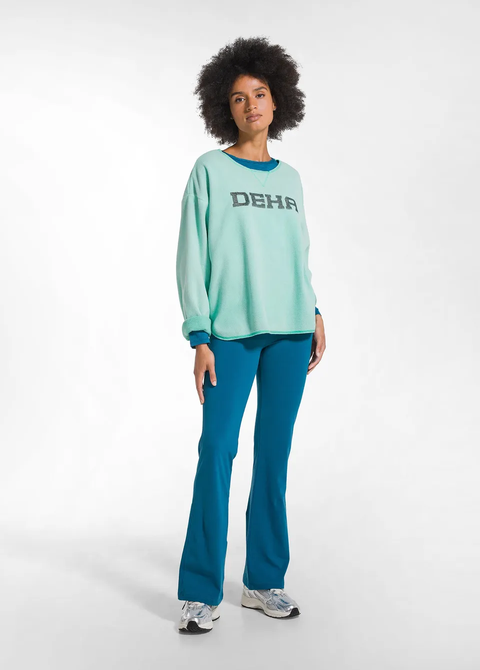 deha-panta-jazz-d42016-pantaloni-jazz-jersey-stretch-verde image 1
