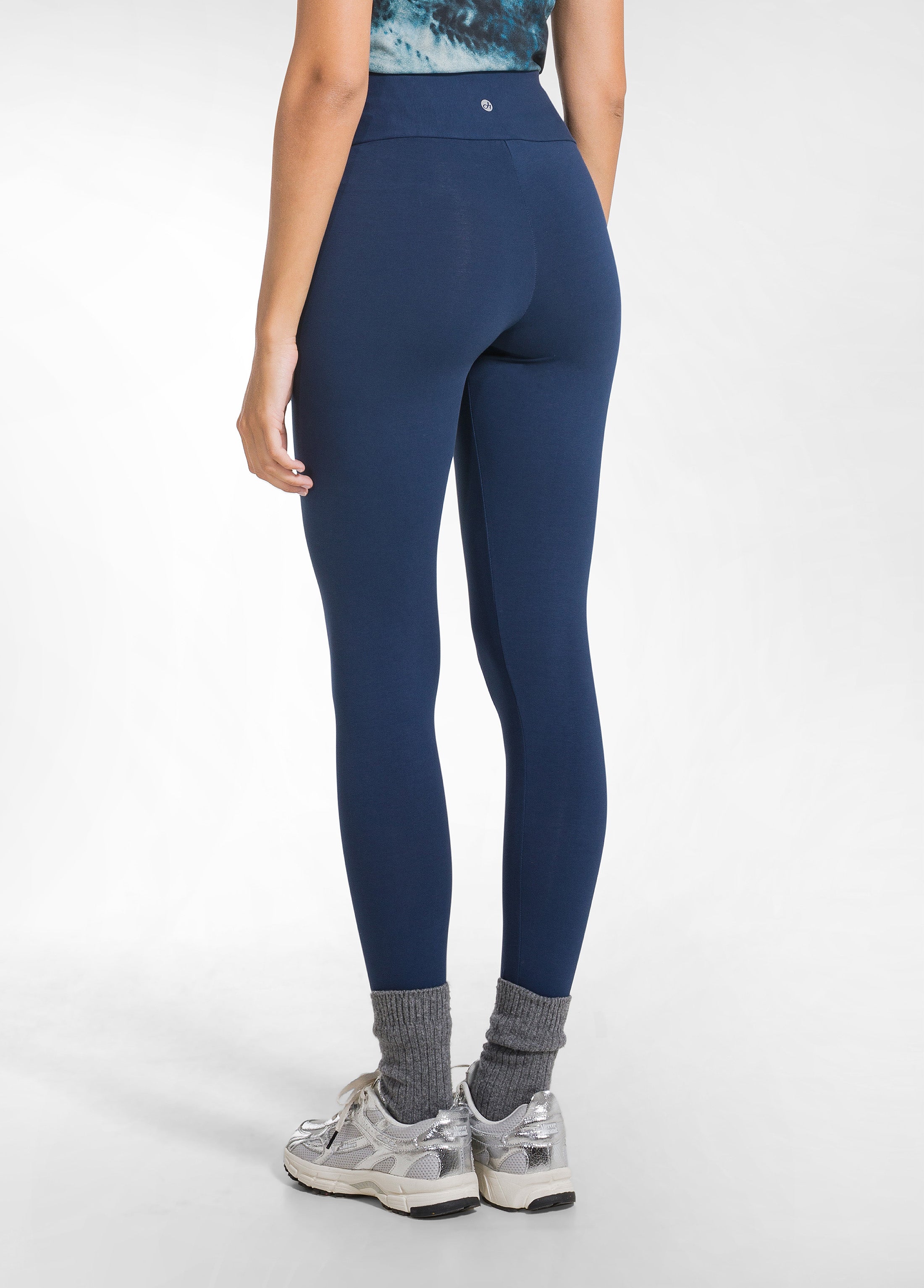 deha-d42036-leggings-a-vita-alta-in-jersey-stretch-blu image 3