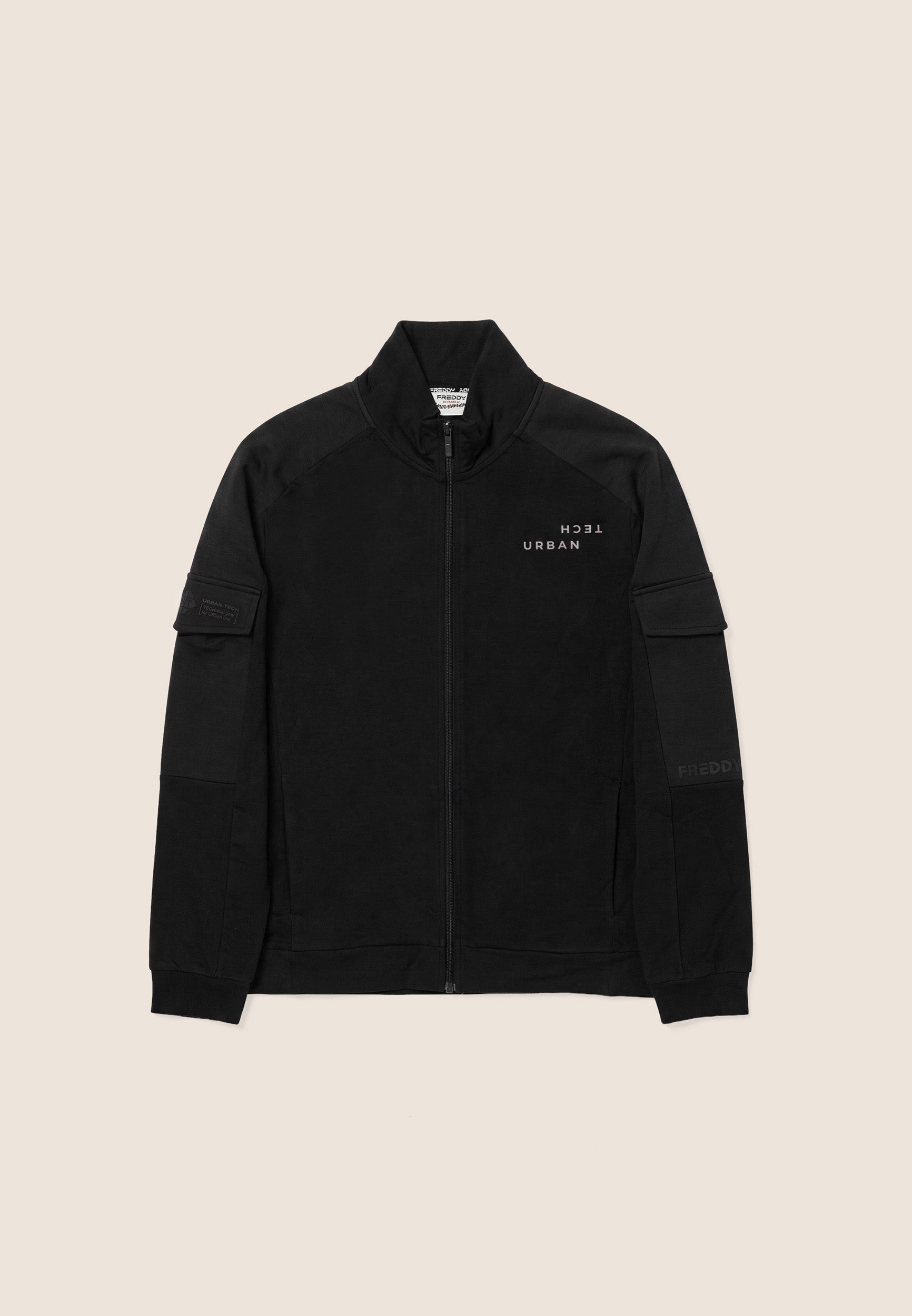 freddy-felpa-uomo-in-tessuto-tecnico-con-zip-e-collo-alto image 1