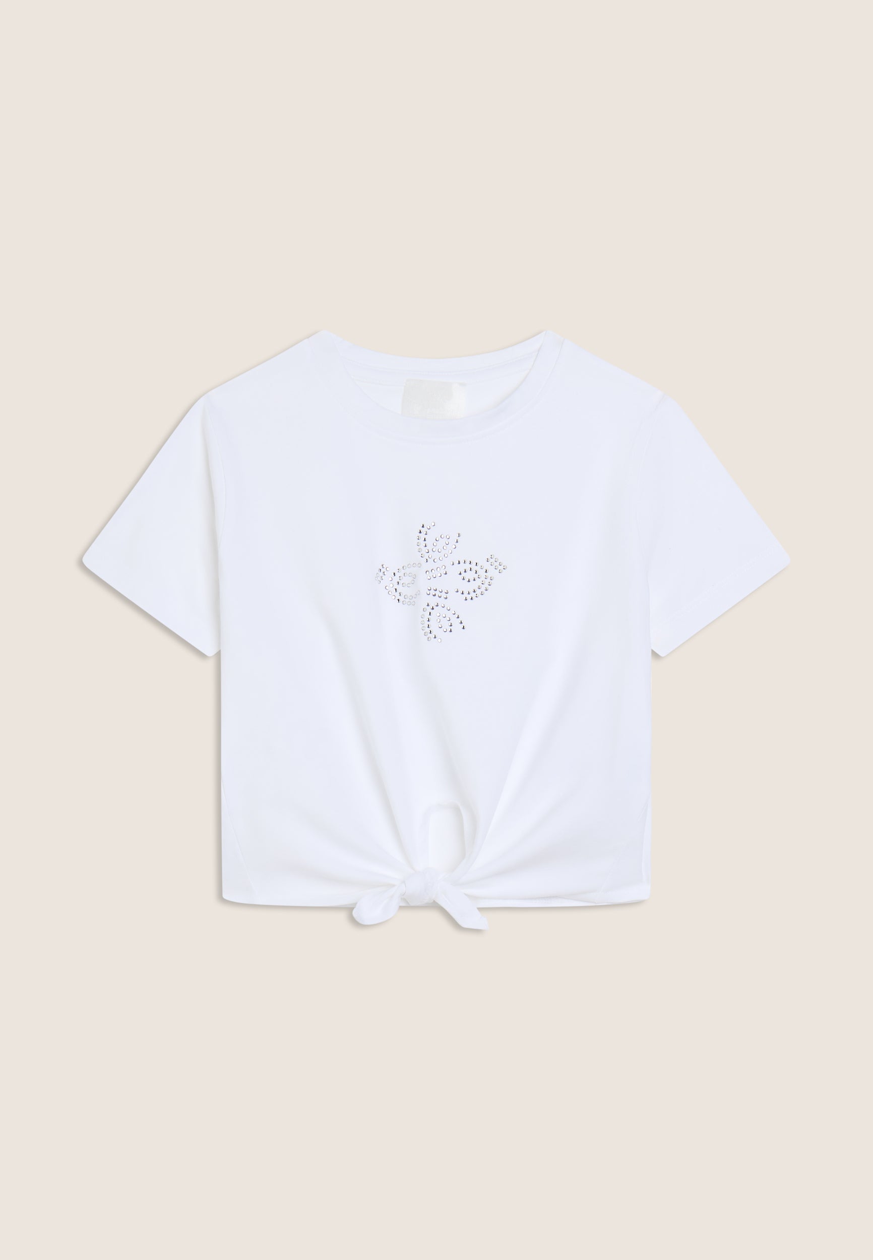 freddy-t-shirt-cropped-con-nodo-e-strass-bambina-e-ragazza image 8