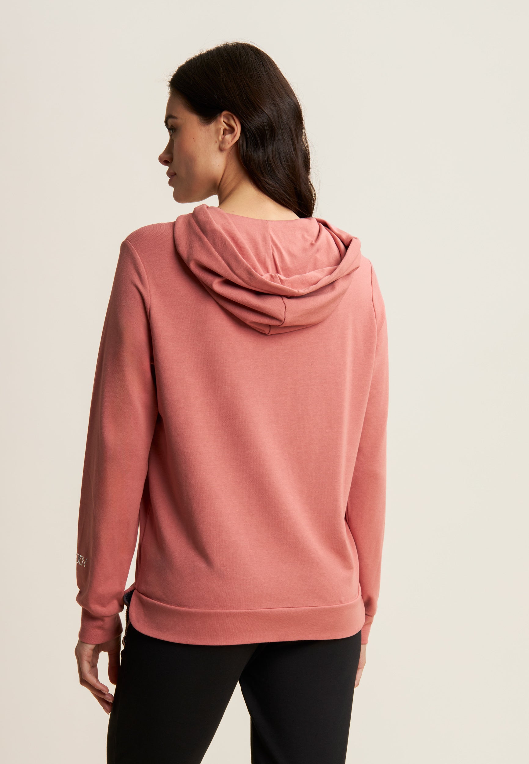 freddy-felpa-donna-con-cappuccio-e-zip-logo-fy-in-strass image 3