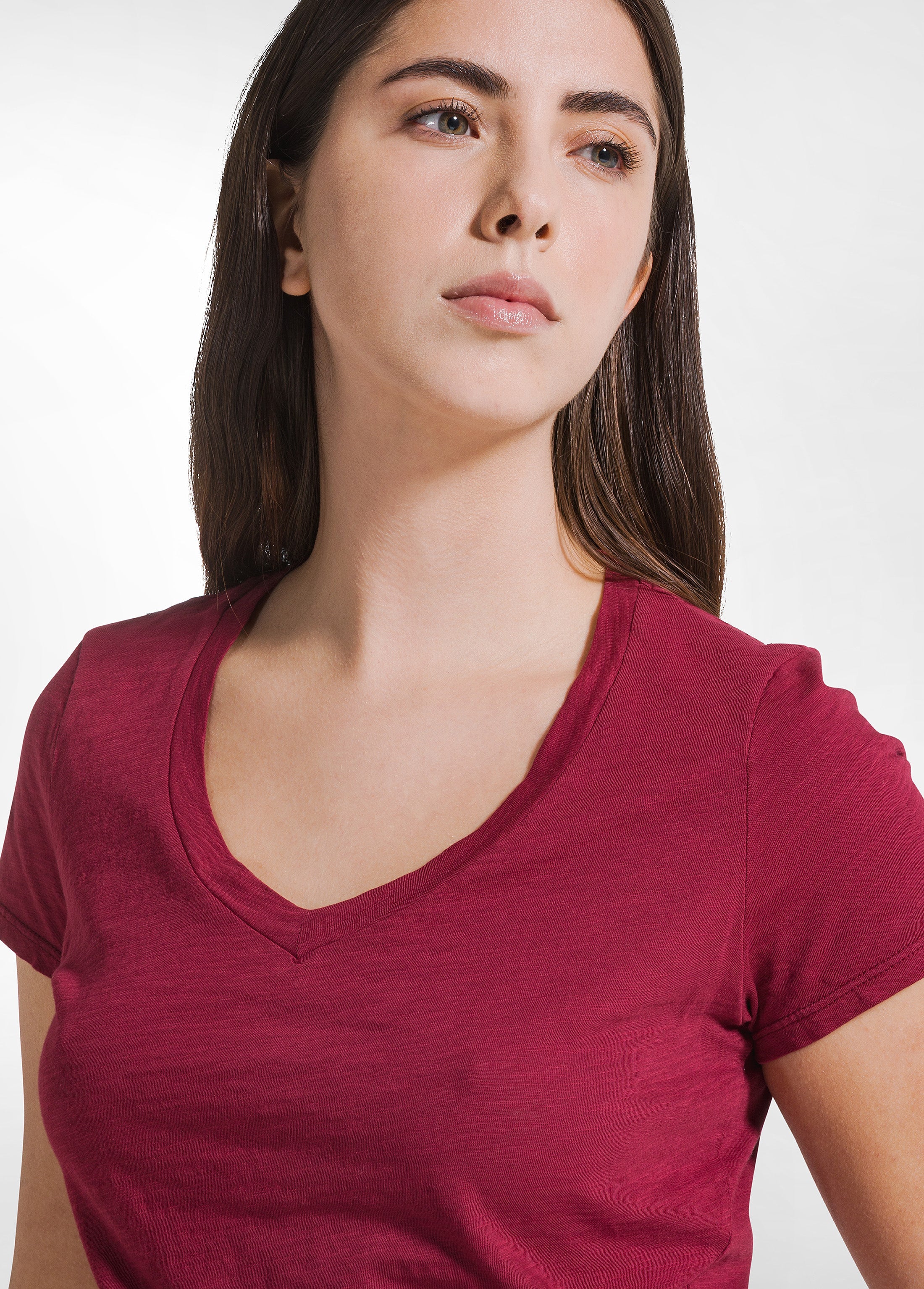 deha-d42511-t-shirt-flamm-scollo-a-v-rosso image 3