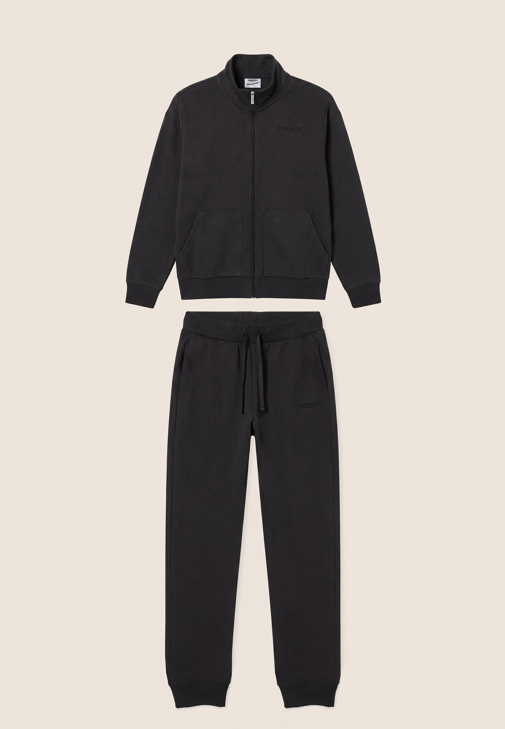 freddy-tuta-sportiva-uomo-con-zip-collo-alto-in-felpa-garzata image 4