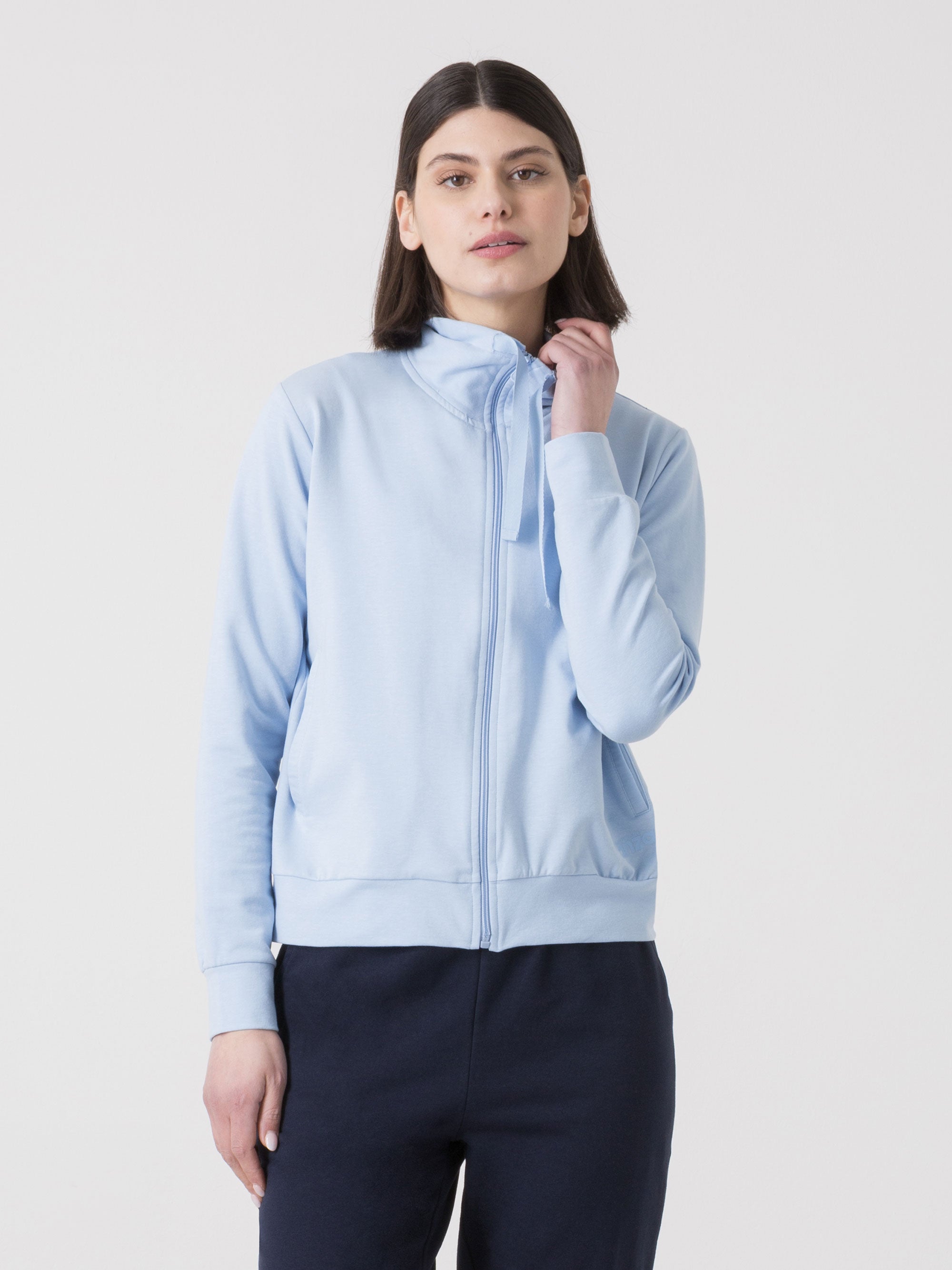 dimensione-danza-felpa-full-zip-con-collo-alto-regolabile-felpa-donna image 1