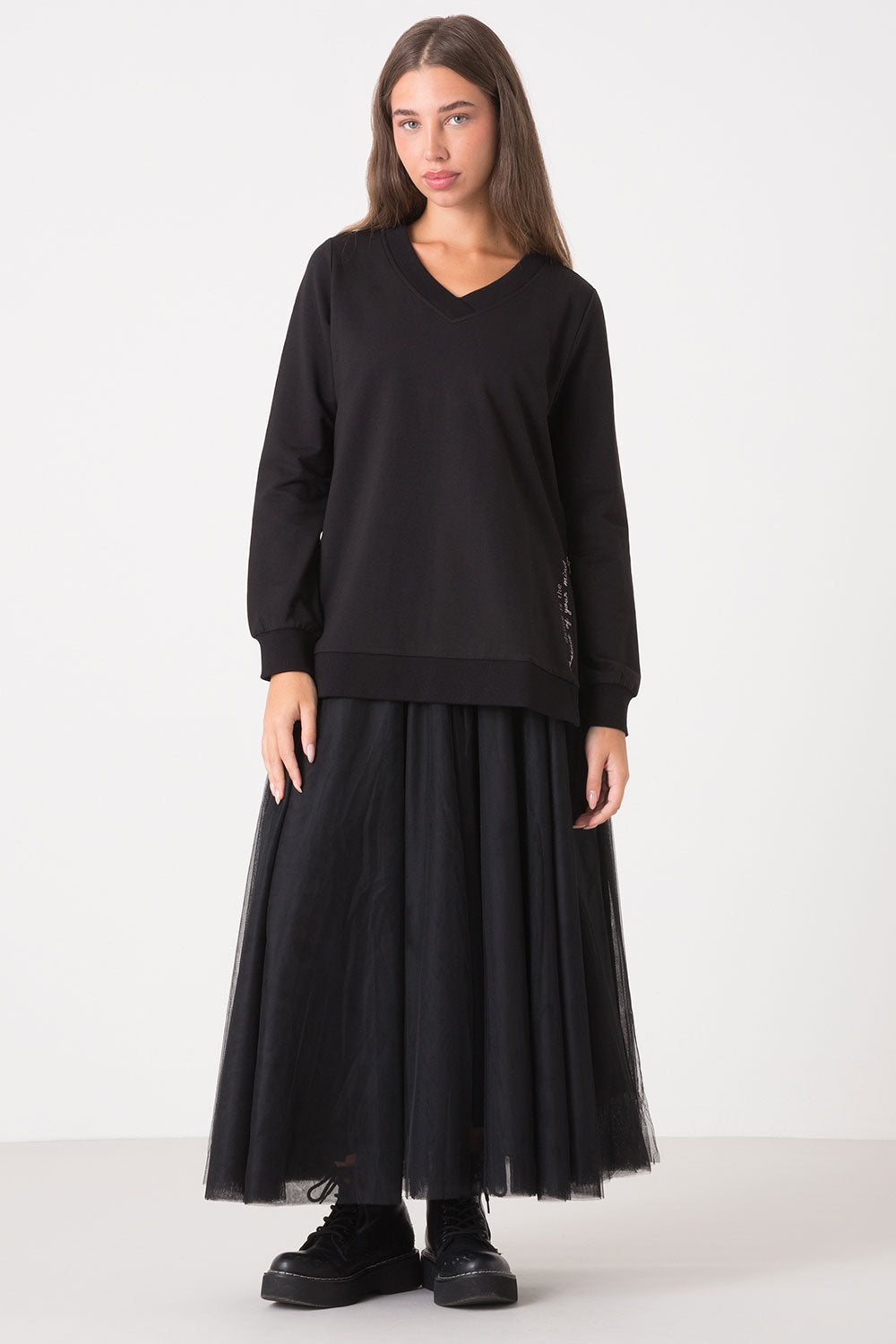 dimensione-danza-maxi-maglia-scollo-a-v-con-spacco-laterale-donna image 6