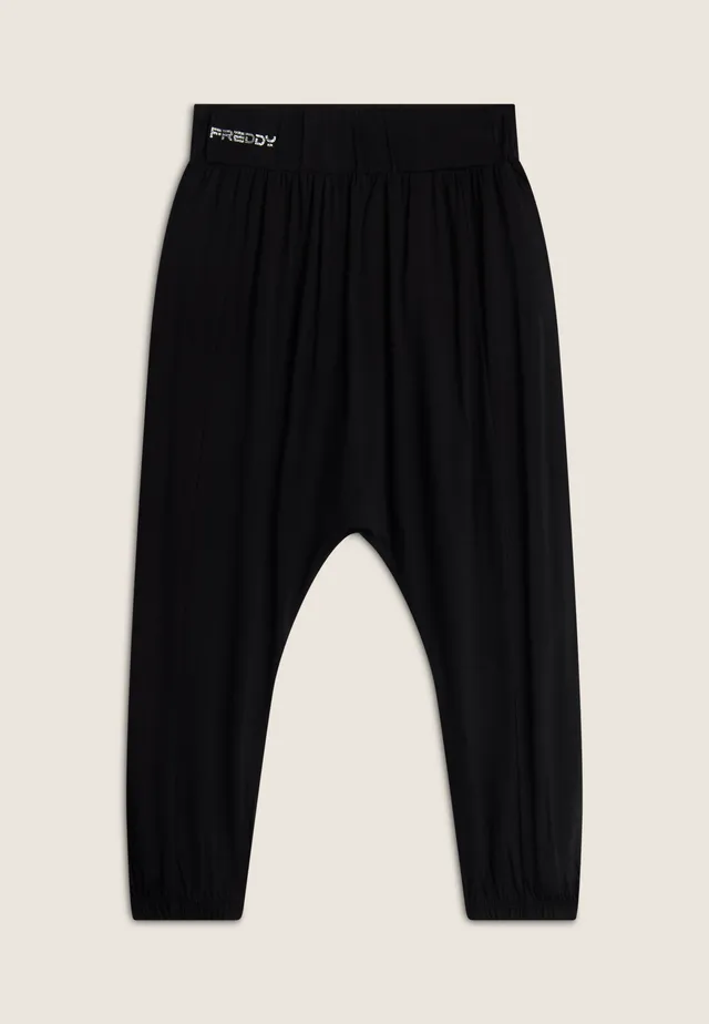 freddy-pantaloni-harem-bambina-in-cotone-elasticizzato image 1
