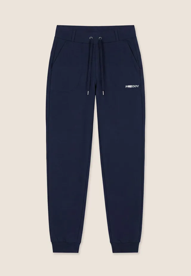 freddy-jogger-donna-con-tasche-applicate-e-fondo-a-polsino image 1