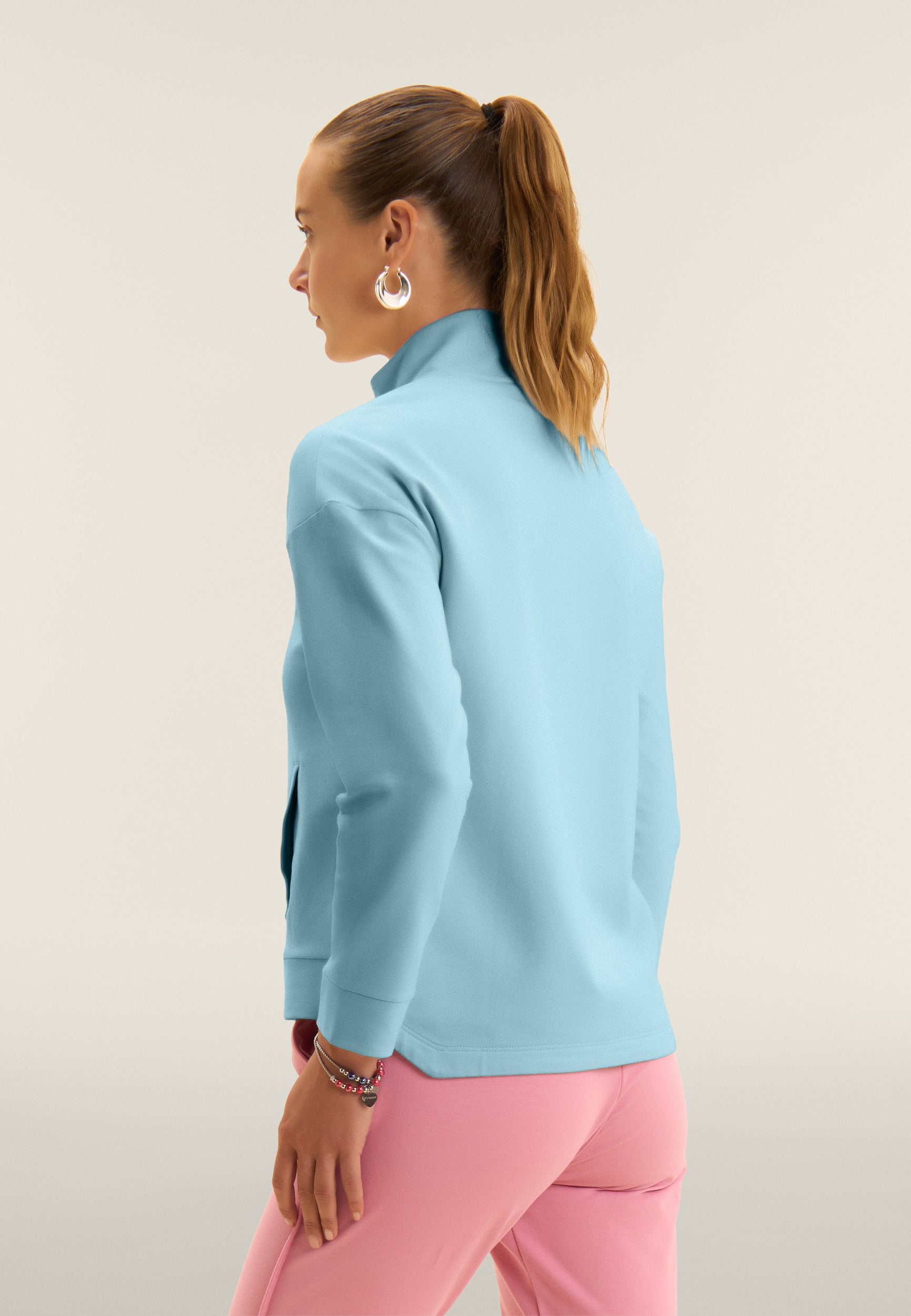 freddy-felpa-zip-e-collo-alto-fondo-asimmetrico-felpa-donna image 3
