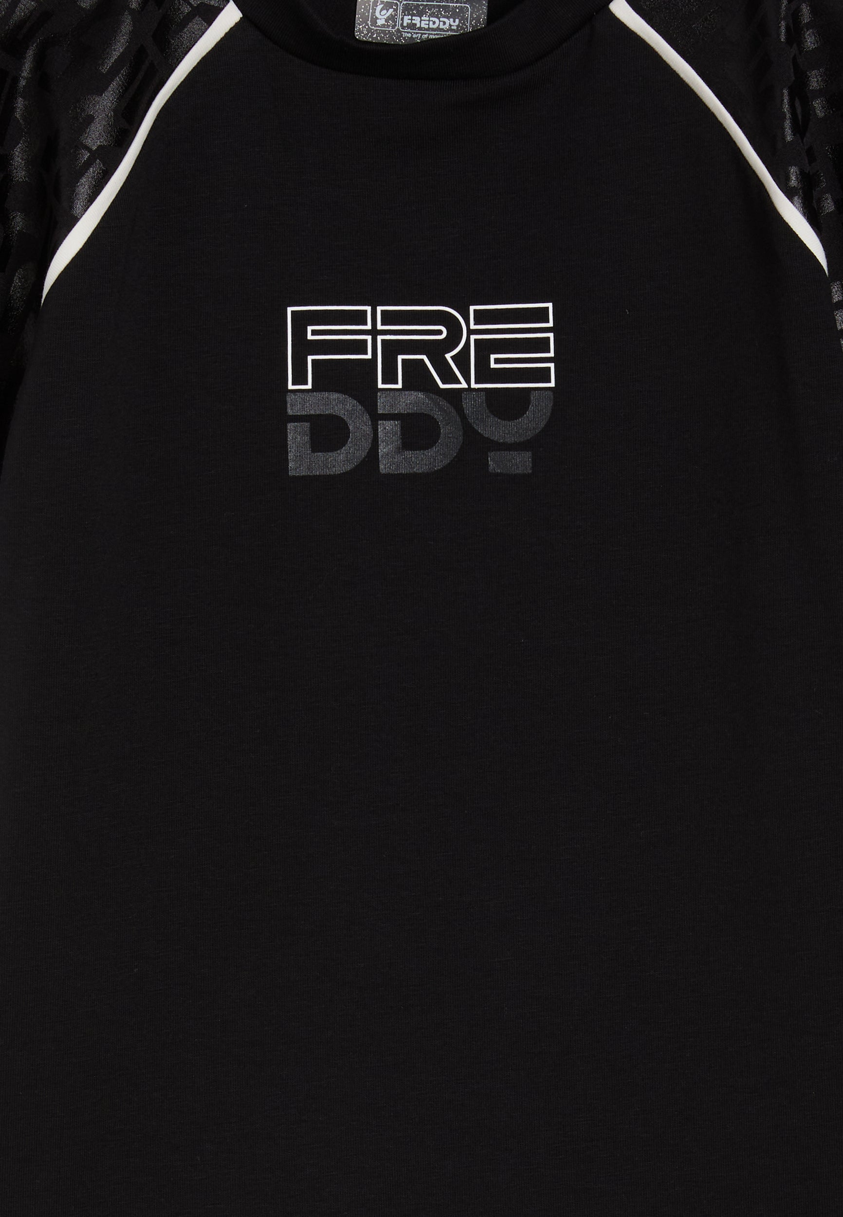 freddy-t-shirt-bambina-con-stampa-lucida-e-maniche-raglan image 3