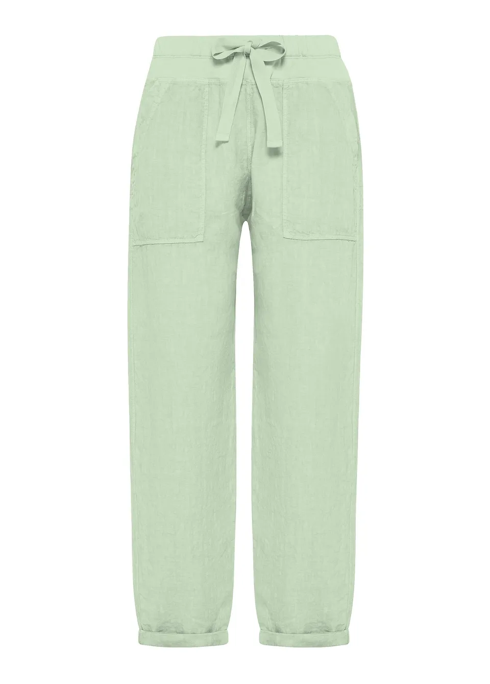 deha-pantaloni-in-lino-verde-100-lino image 1