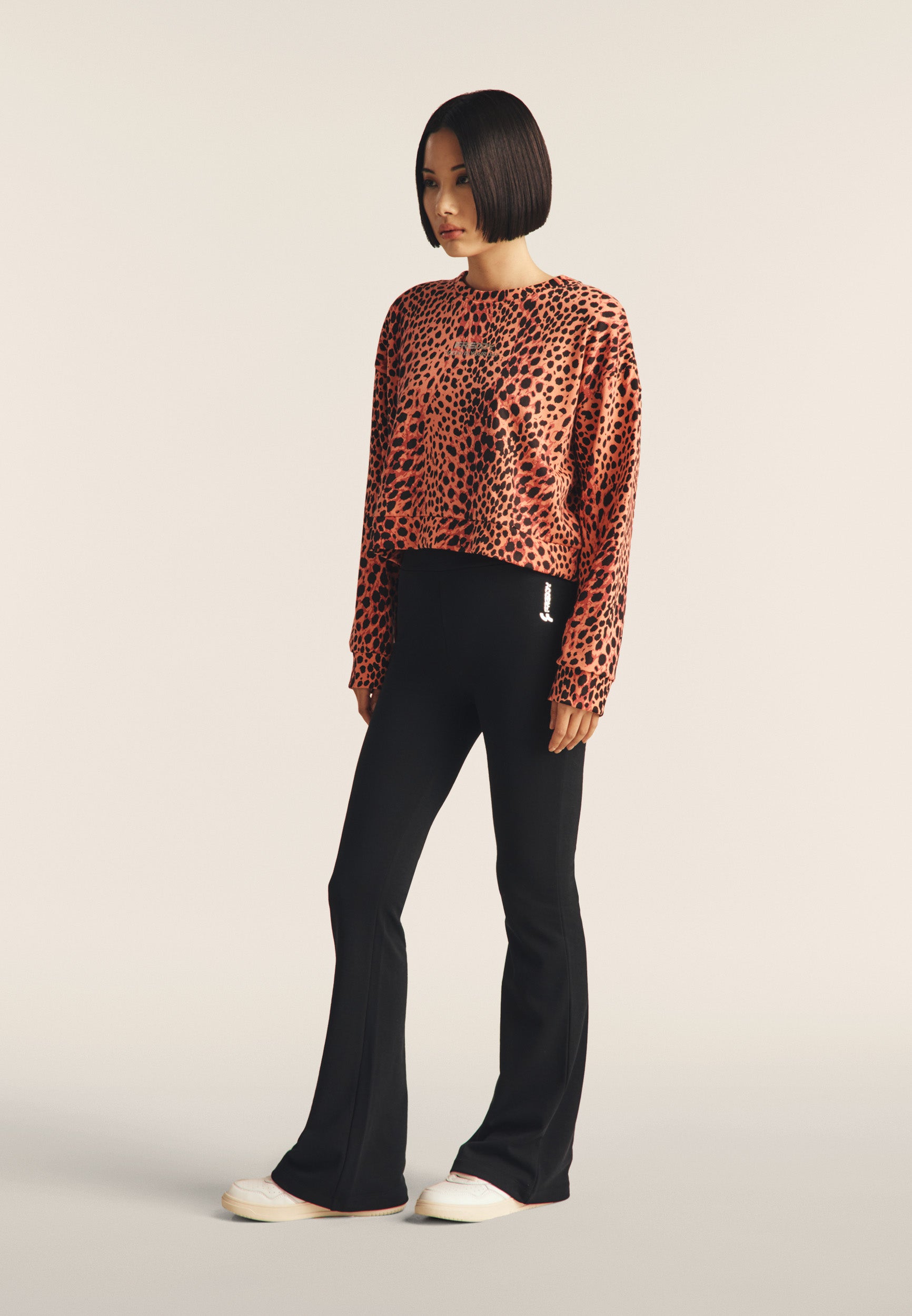 freddy-felpa-cropped-comfort-fit-animalier-donna image 2
