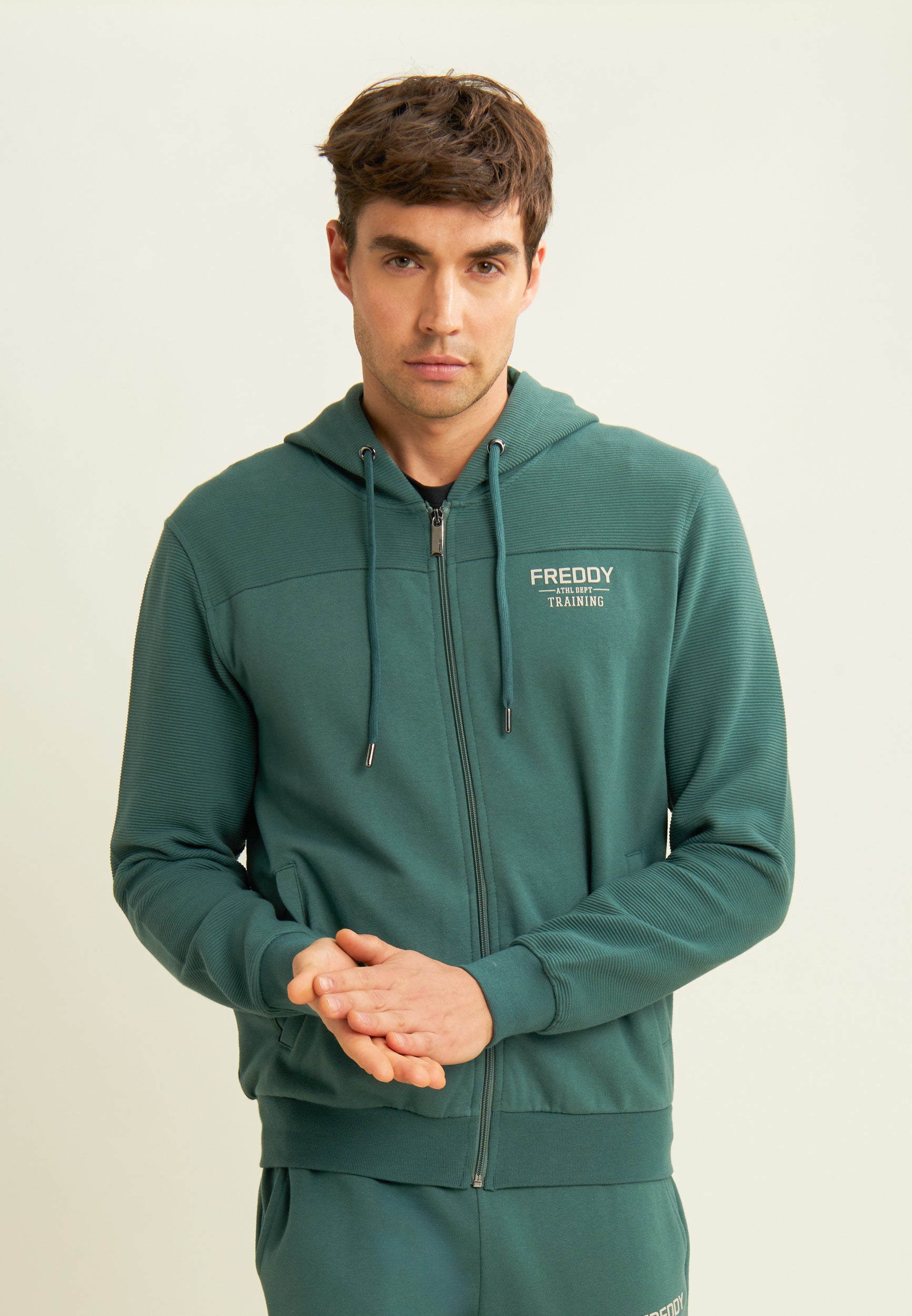 freddy-felpa-uomo-full-zip-cappuccio-camouflage-100-cotone image 1