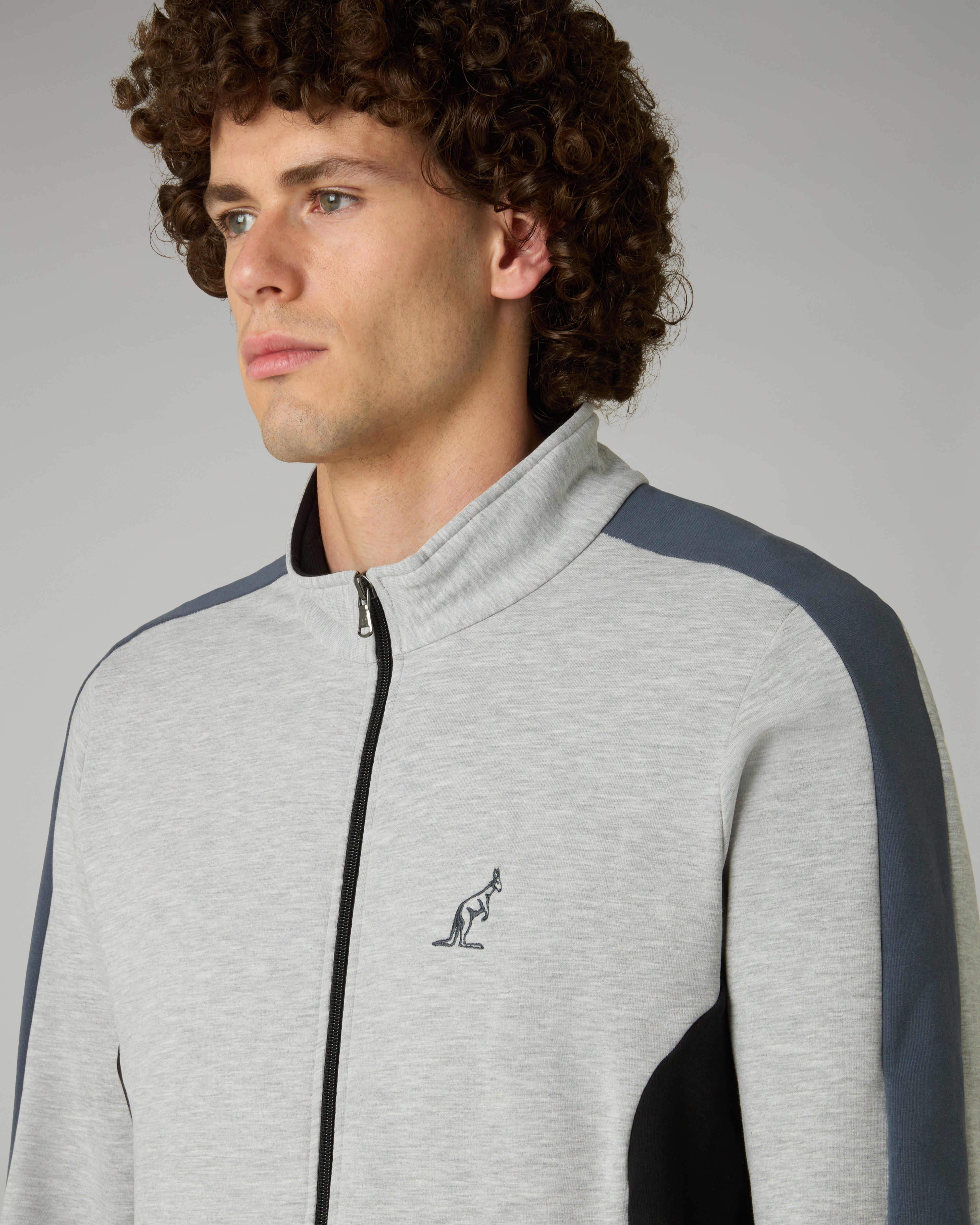 australian-echo-tracksuit-tuta-in-felpa-garzata-grigio-melange-made-in-italy image 5