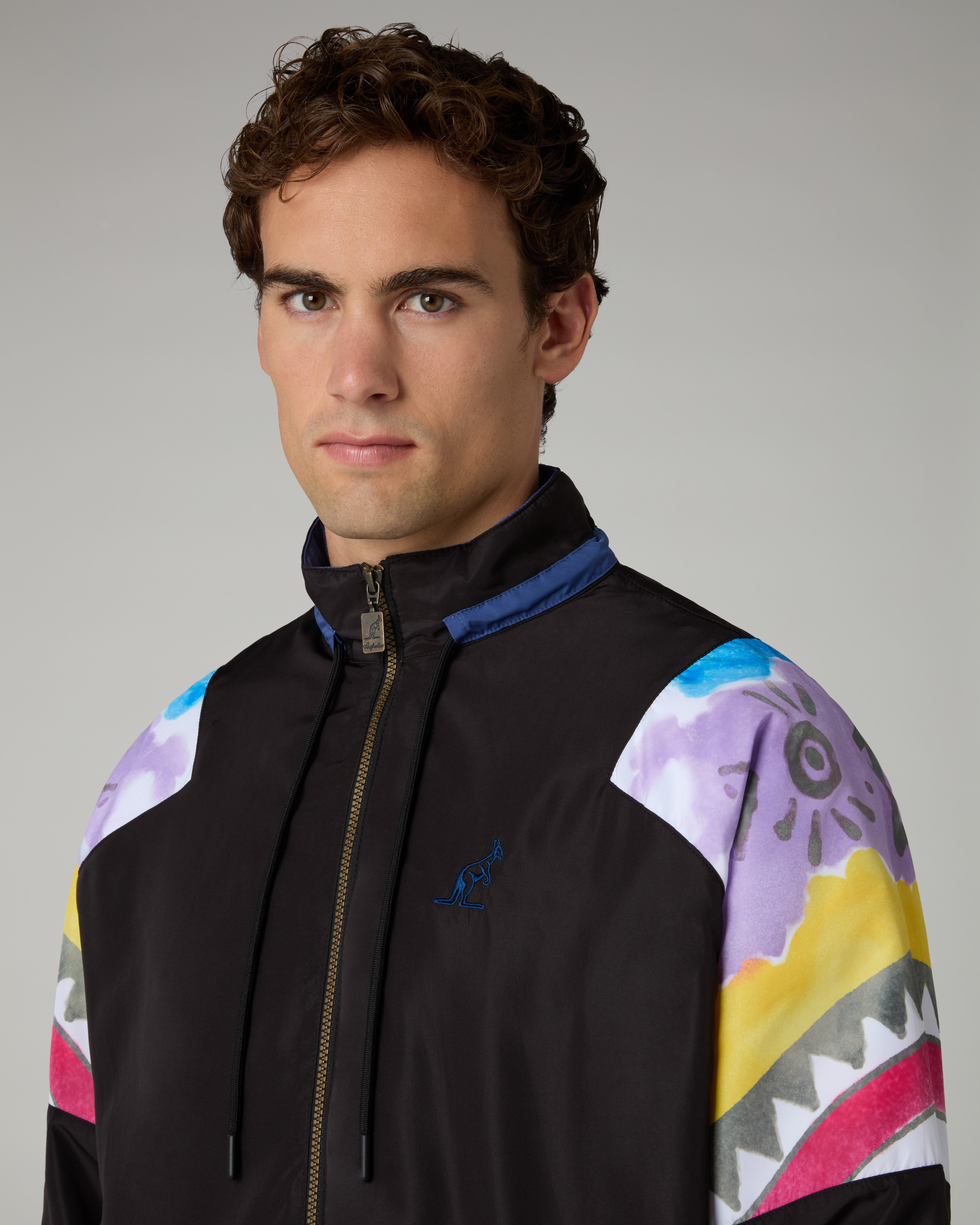 australian-native-old-track-jacket-giacca-tuta-nero-full-zip image 4